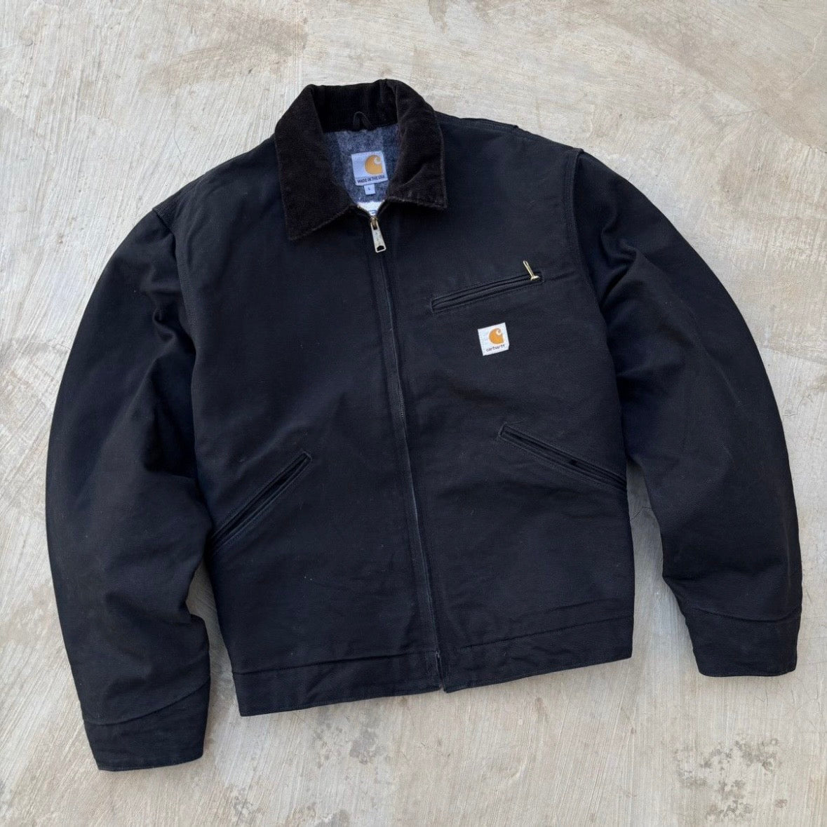 Vintage 00s Carhartt Detroit Jacket BLK L