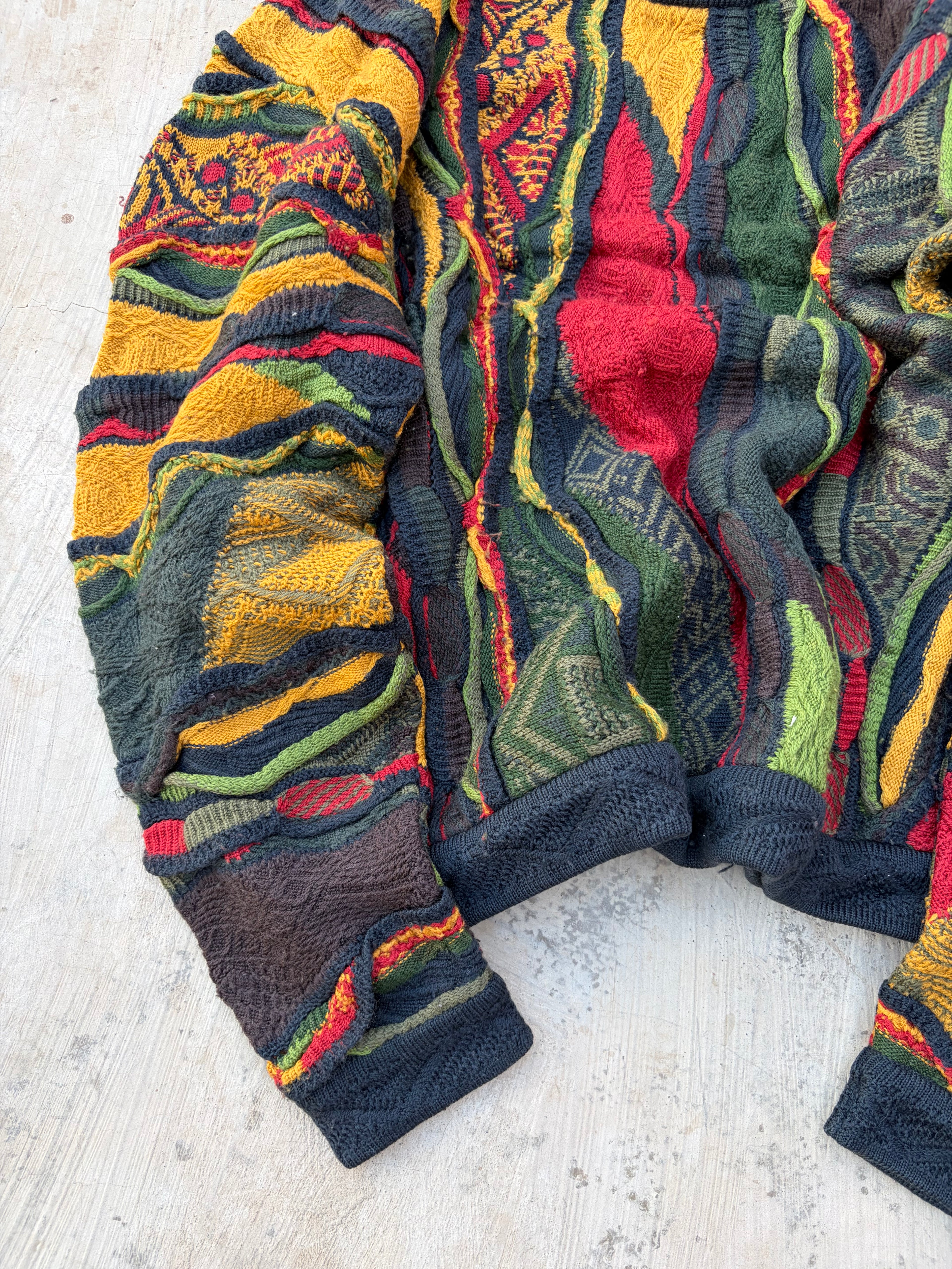 Vintage 90s COOGI Australia 3D Textured Knit Sweater Size L