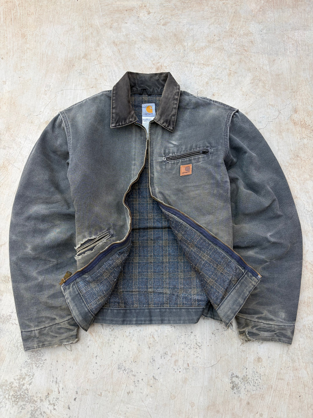 Vintage 00s Sunfaded Carhartt Detroit Jacket J97 PTL L