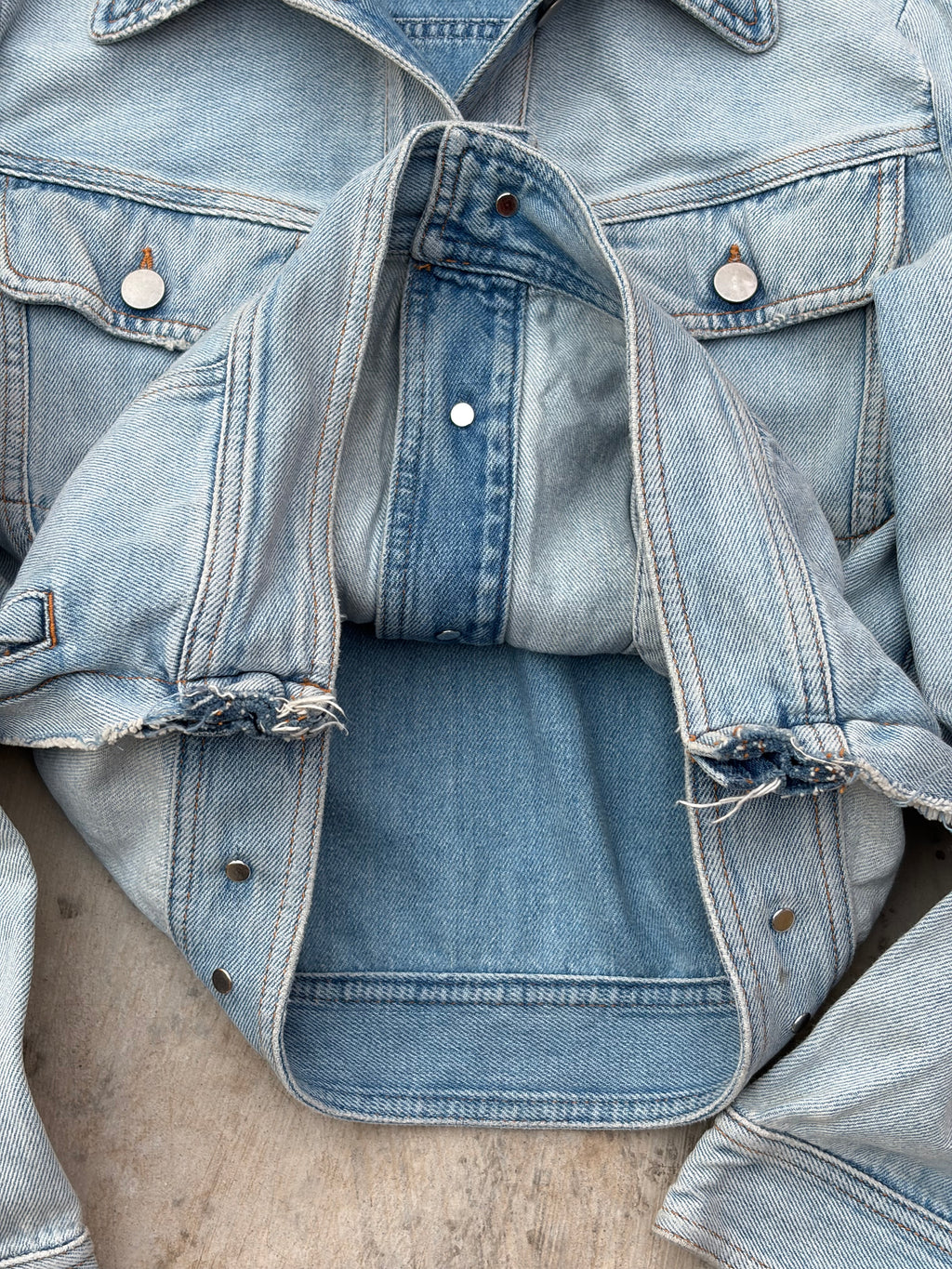 SS2017 Maison Margiela Two Tone Denim Jacket S