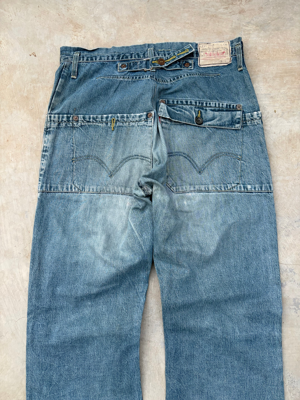 Rare Vintage Levi’s Engineered Jeans – Asymmetric Button Fly Denim 34