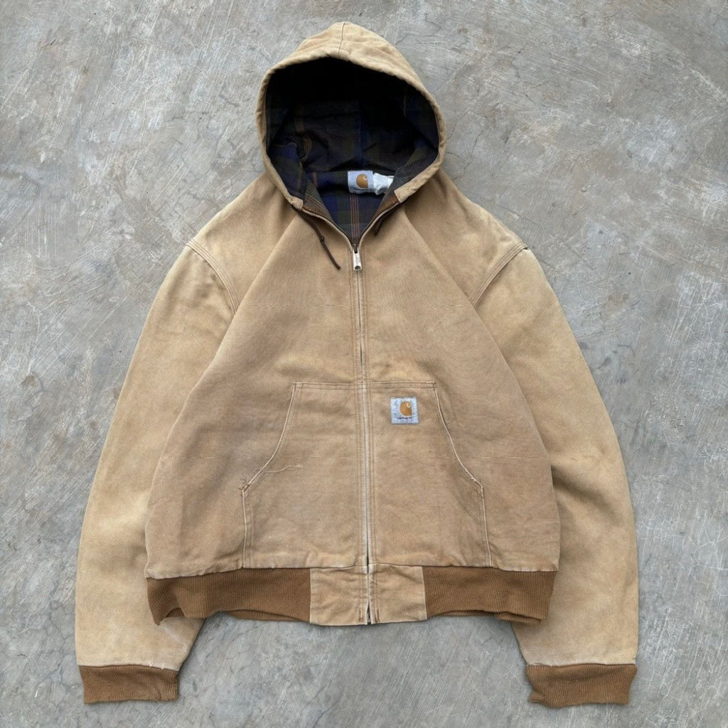 Vintage 1990s Carhartt Active Flannel Lined Jacket L/XL