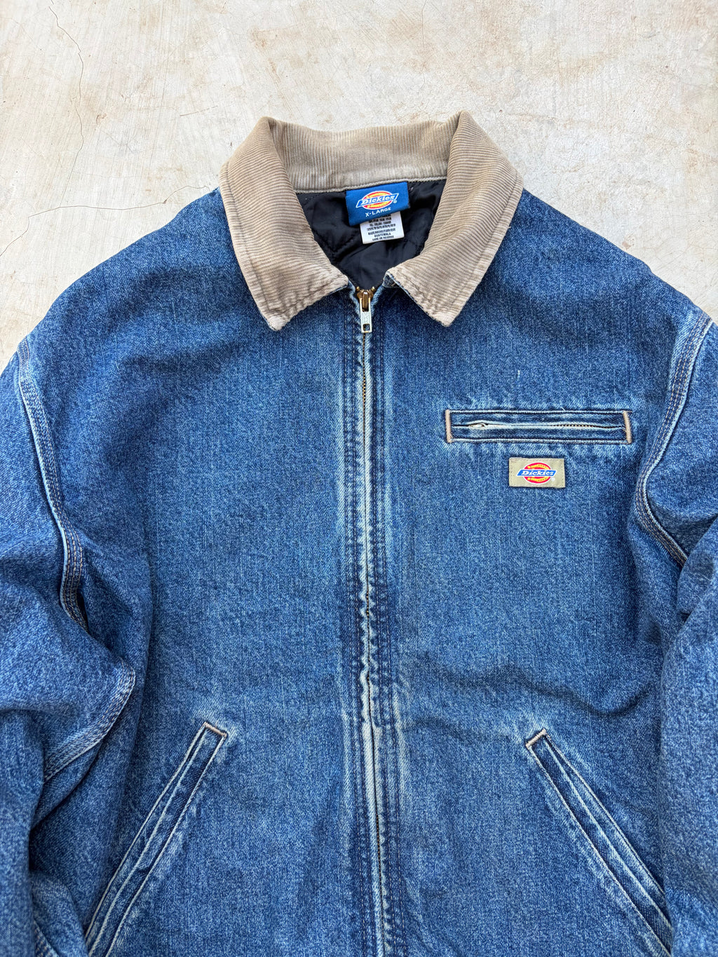 Vintage 00s Dickies Detroit Jacket Tan Collar XL