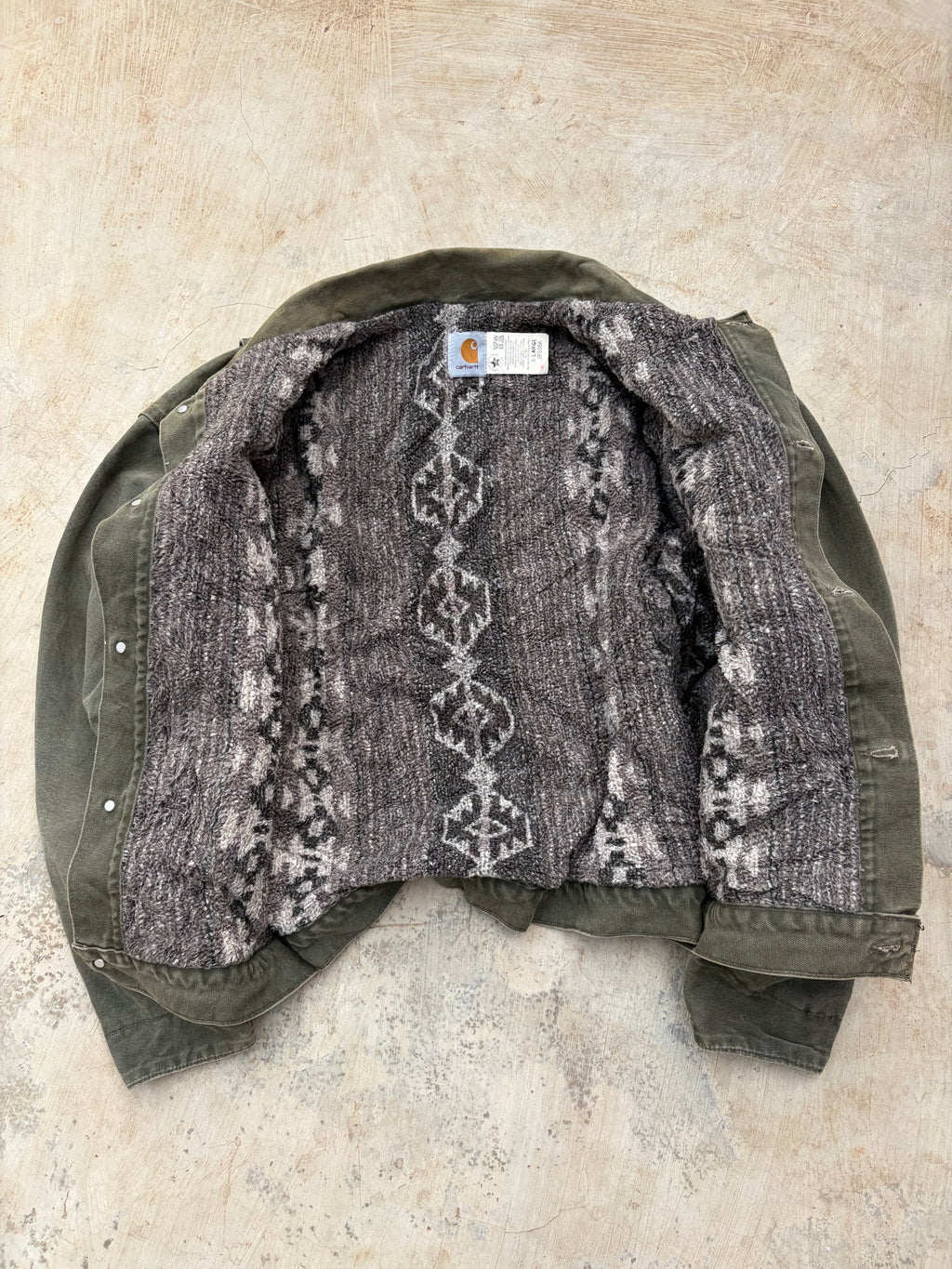 Vintage 90s 1996 Carhartt Aztec Coat XL