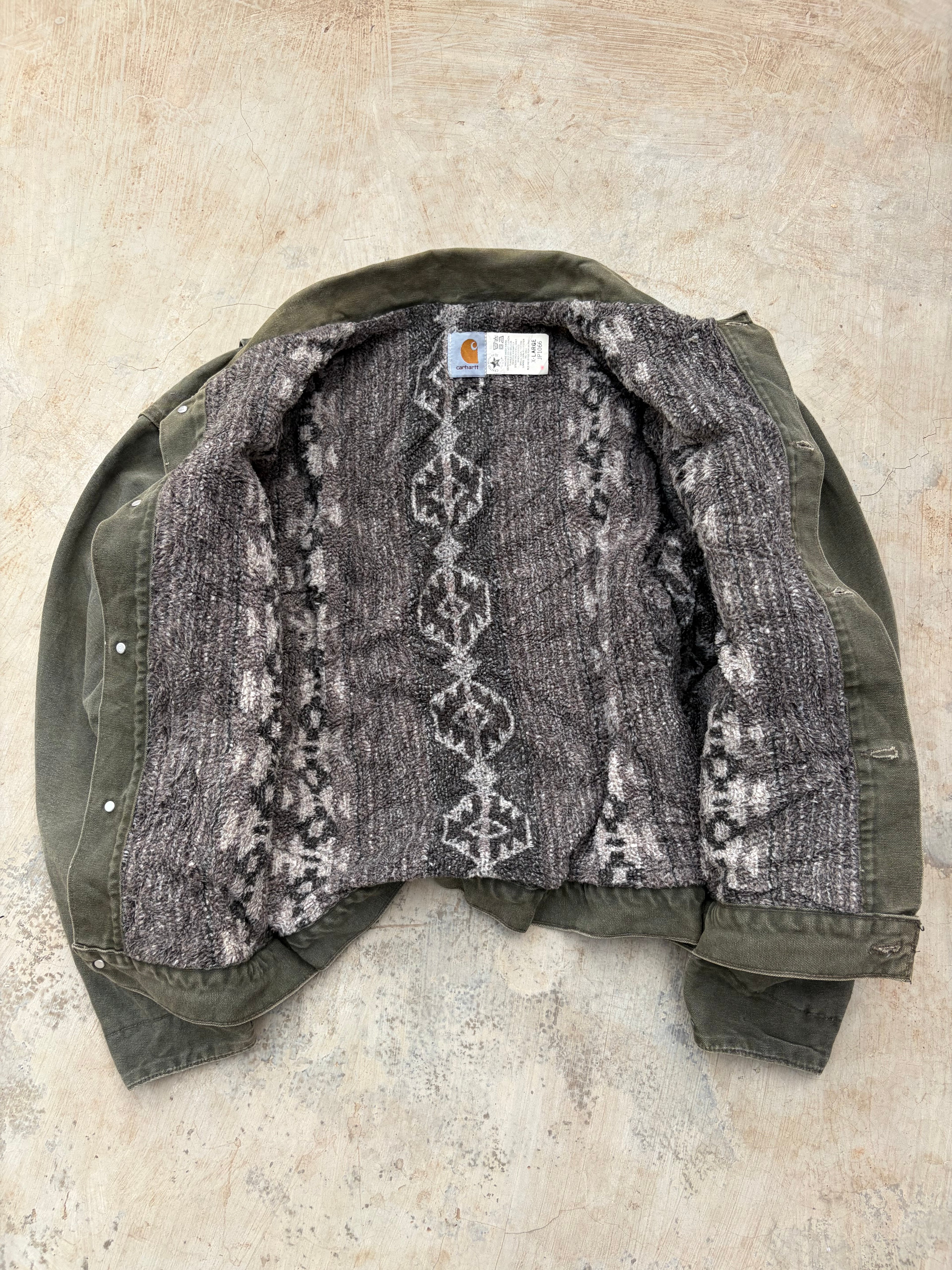 Vintage 90s 1996 Carhartt Aztec Coat XL