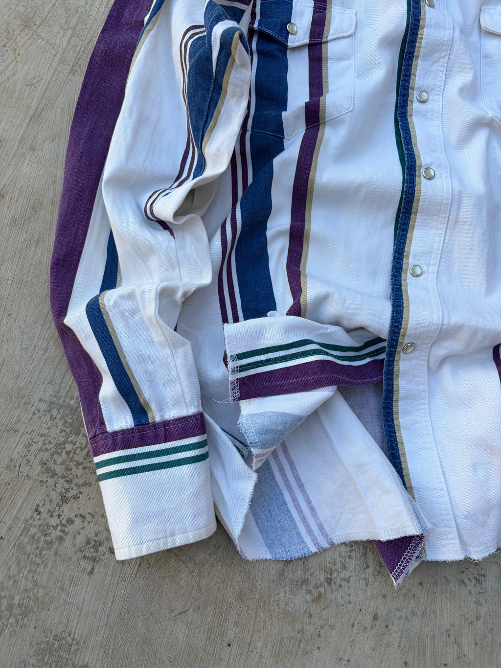 Vintage 90s Wrangler Brushpopper Western Pearl Snap Shirt M