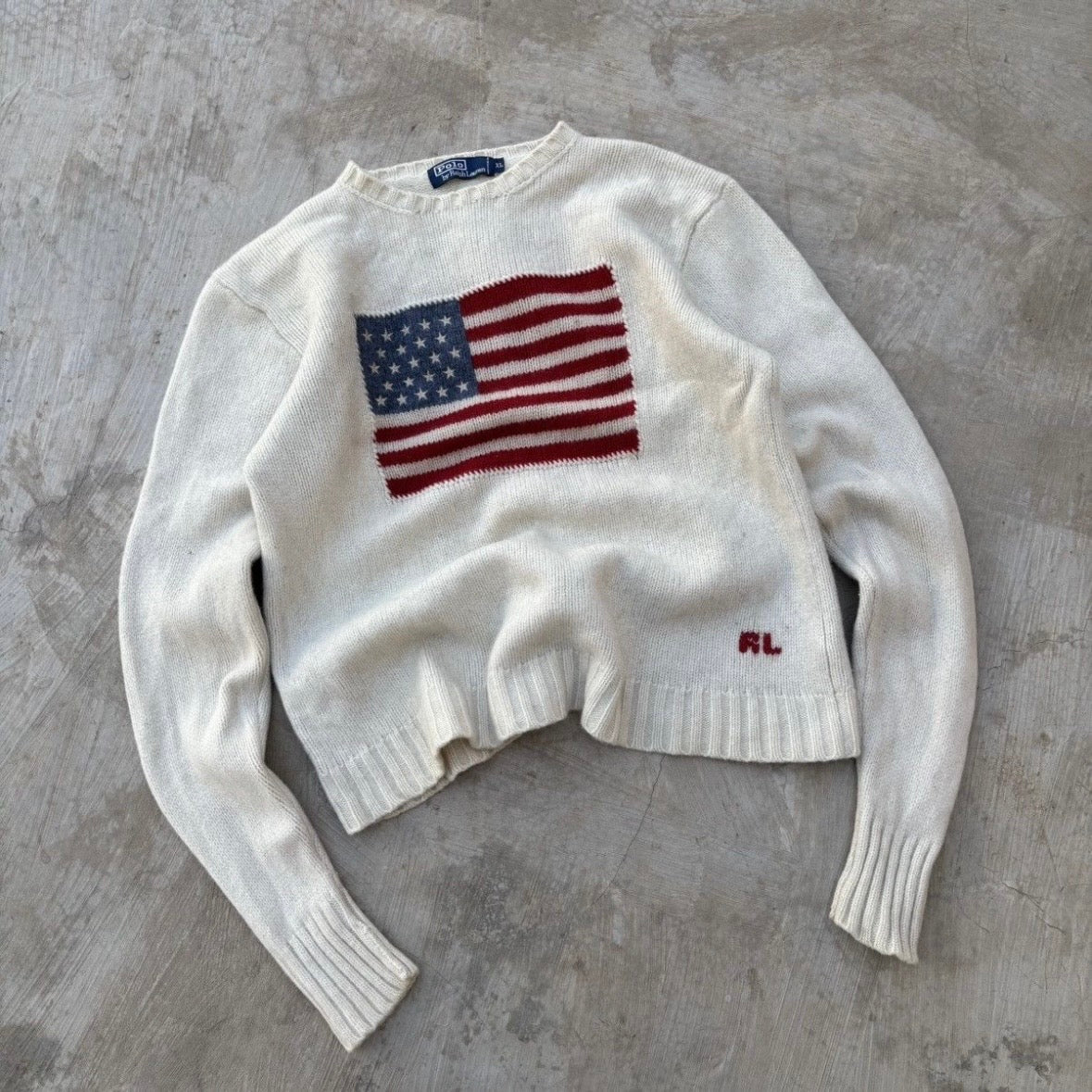 90s Polo Ralph Lauren Flag Knitwear M/L