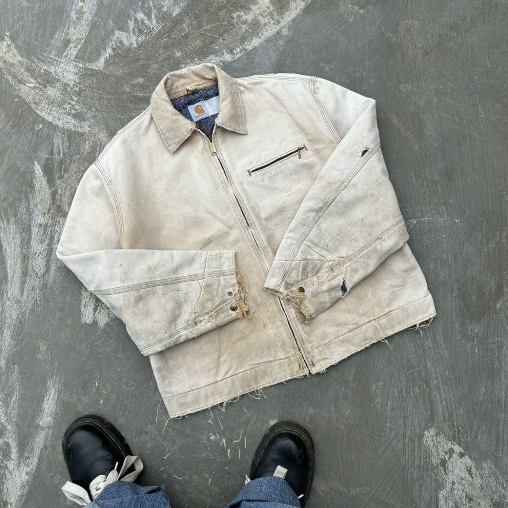 Vintage 90s Faded Carhartt Detroit Jacket BRN M/L