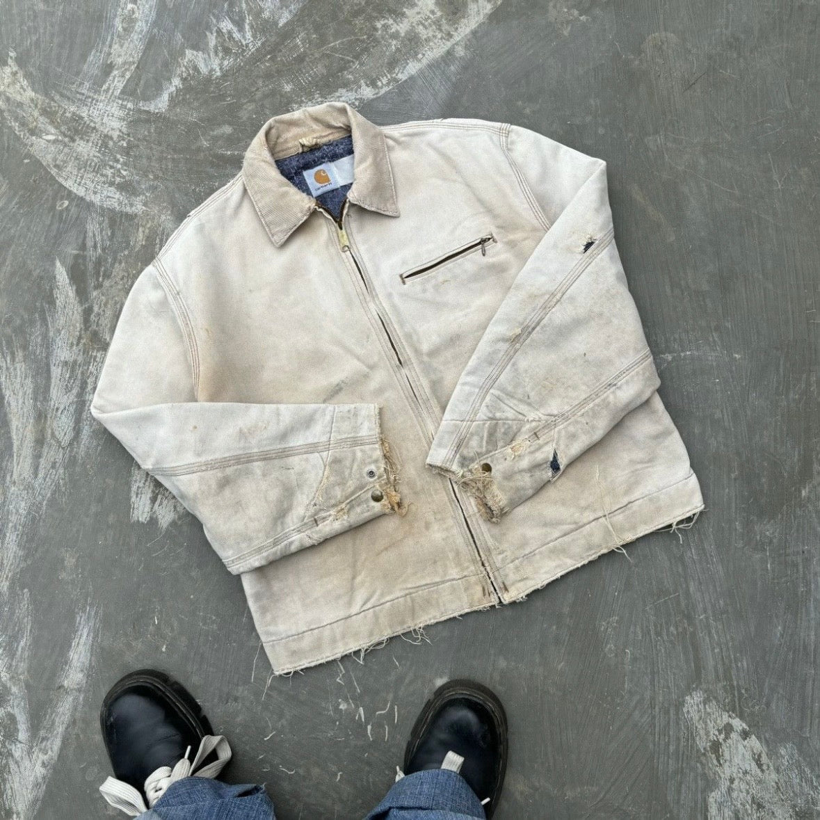 Vintage 90s Faded Carhartt Detroit Jacket BRN M/L