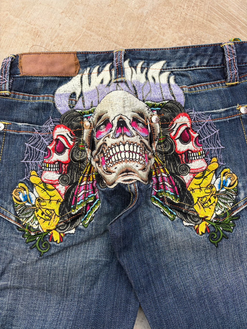 Vintage 00s Christian Audigier Death Jeans Unisex 31