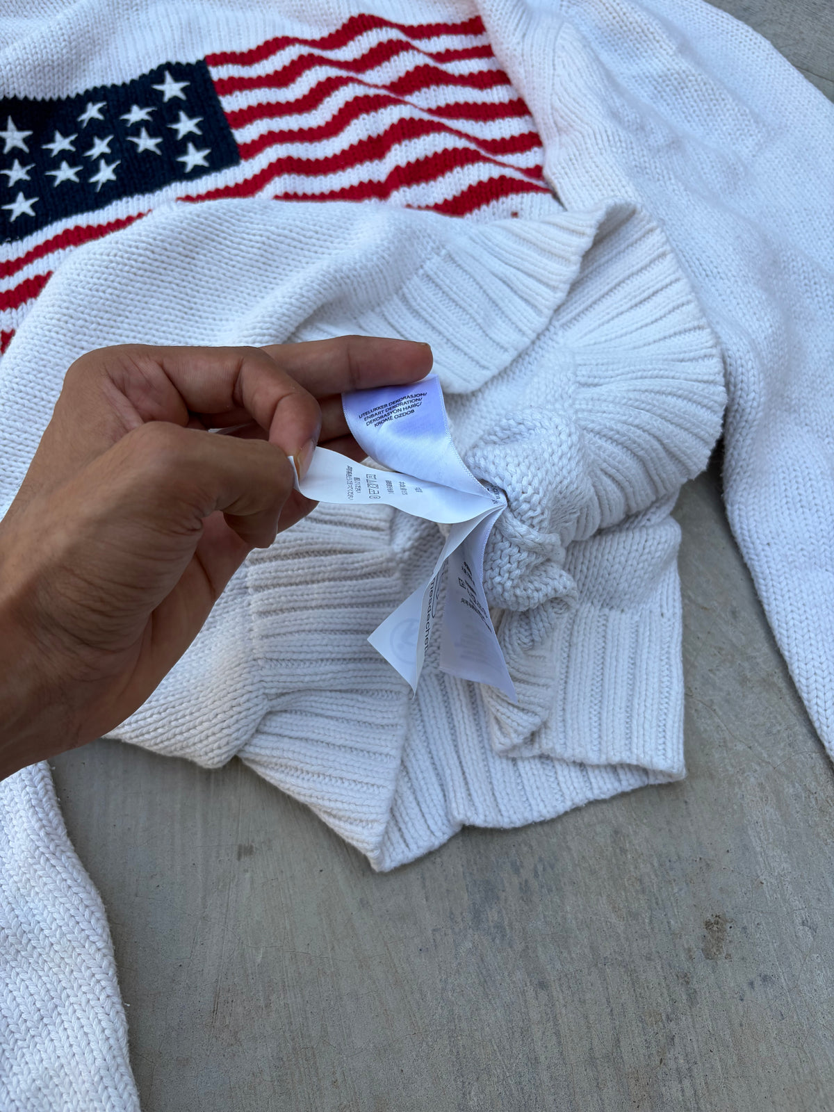 Vintage Polo Ralph Lauren USA Flag Sweater M