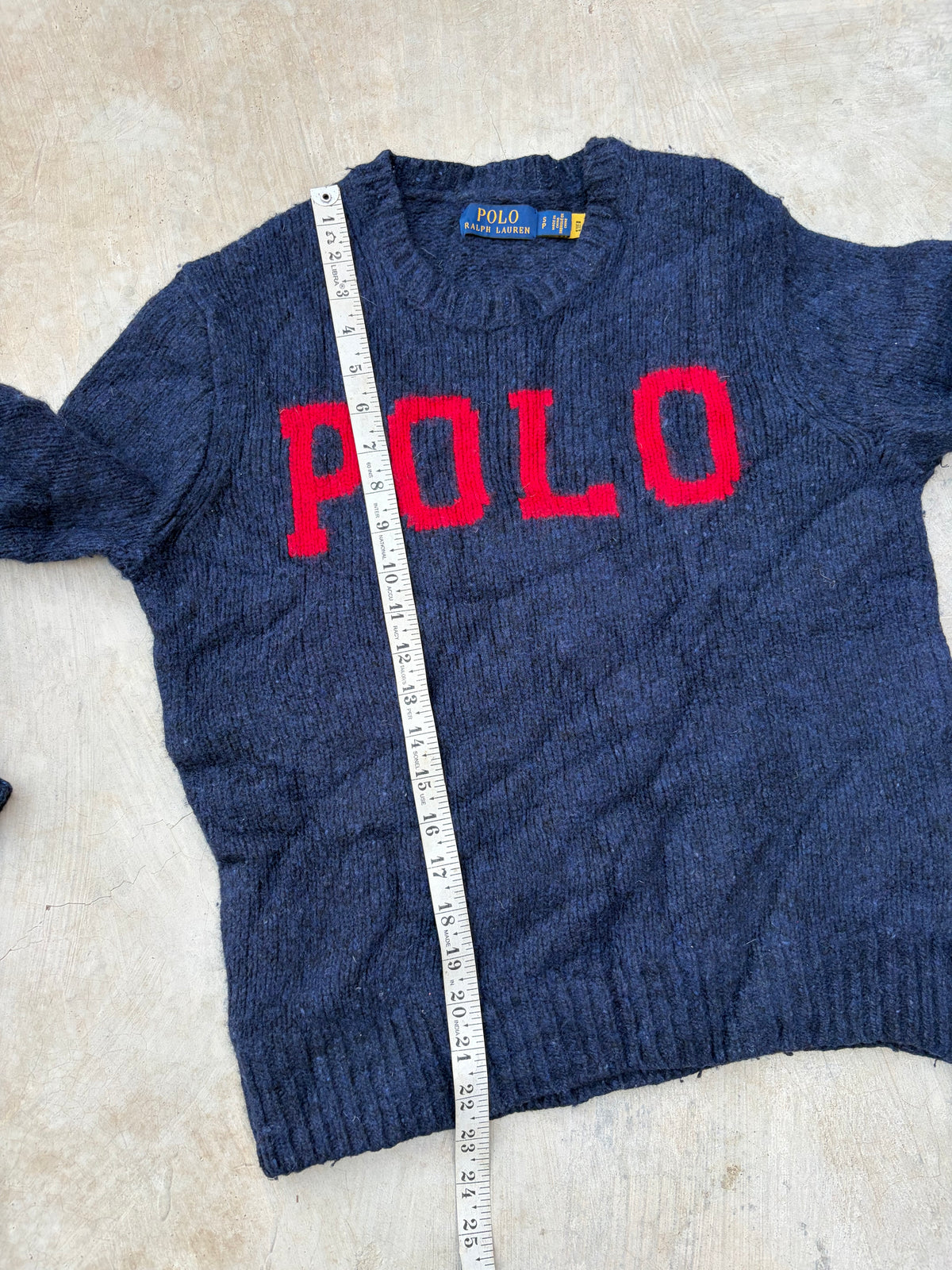 Vintage Polo Ralph Lauren “POLO” Knit Sweater S/M