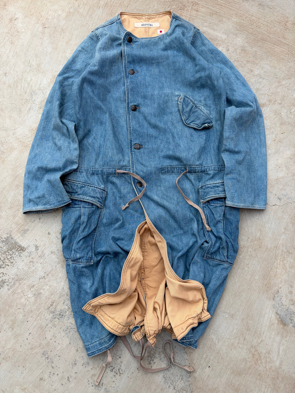 Vintage 00s Kapital Kiro Hirata Asymmetric Denim Coat Women S