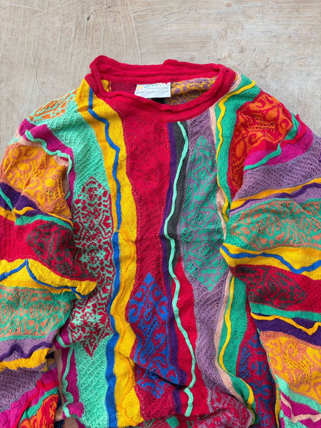 Vintage 90s COOGI Australia Mercerised Cotton Knit Sweater M