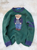 Vintage 90s Polo Ralph Lauren Bear Sweater Size S