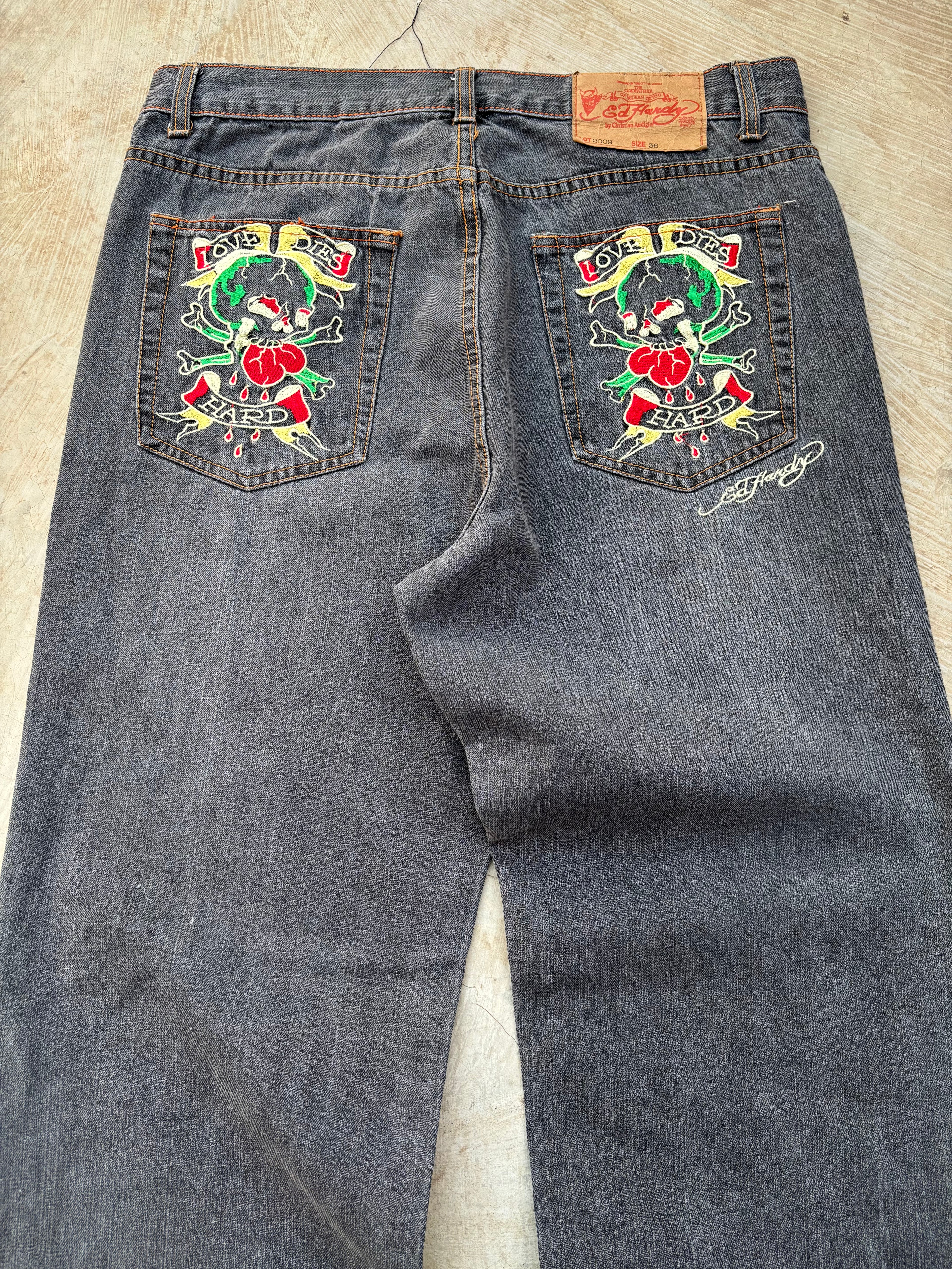Vintage 00s Edhardy Y2K Pant Spellout 36