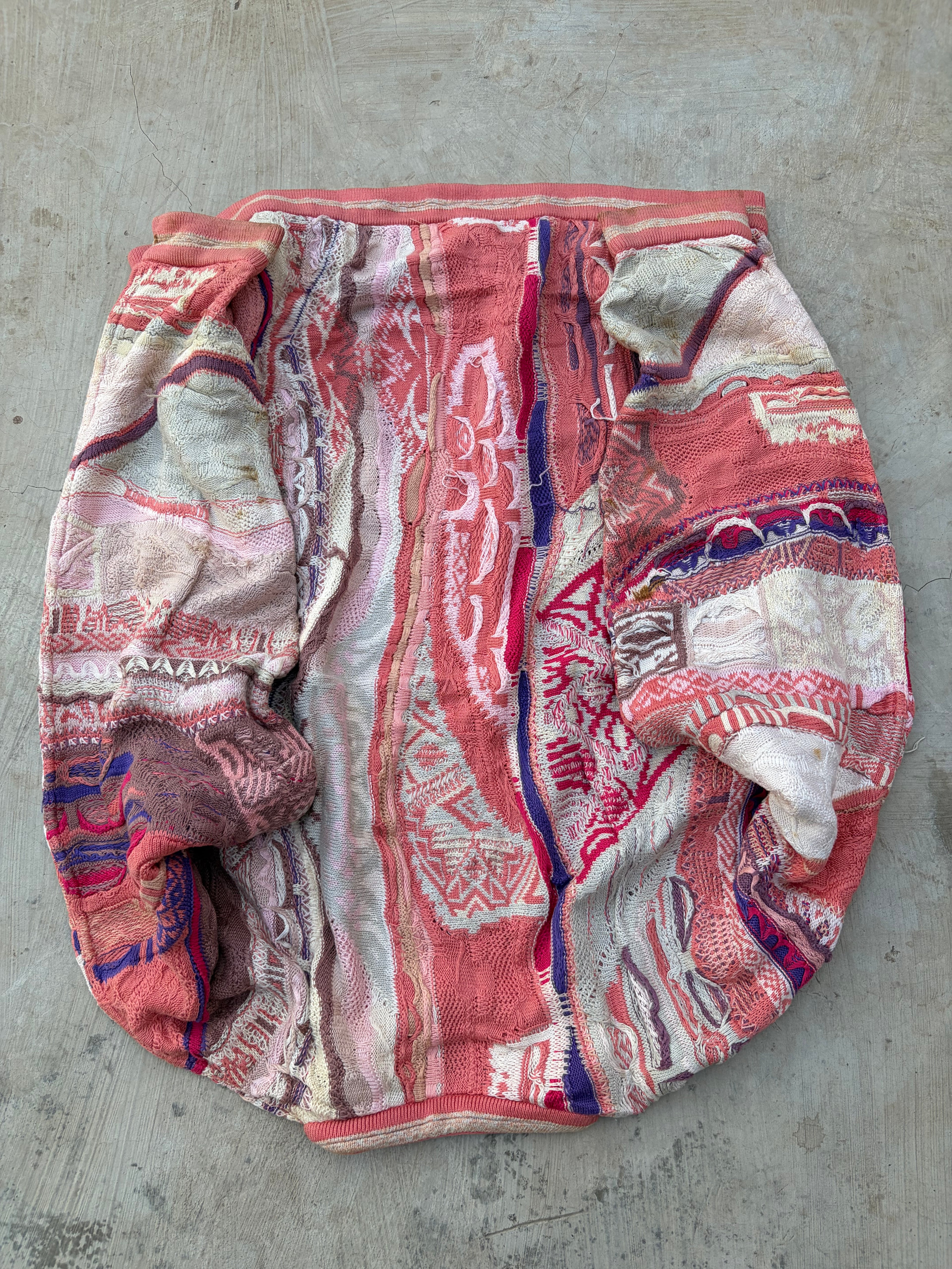 Vintage 90s COOGI Australia 3D Textured Knit Sweater L