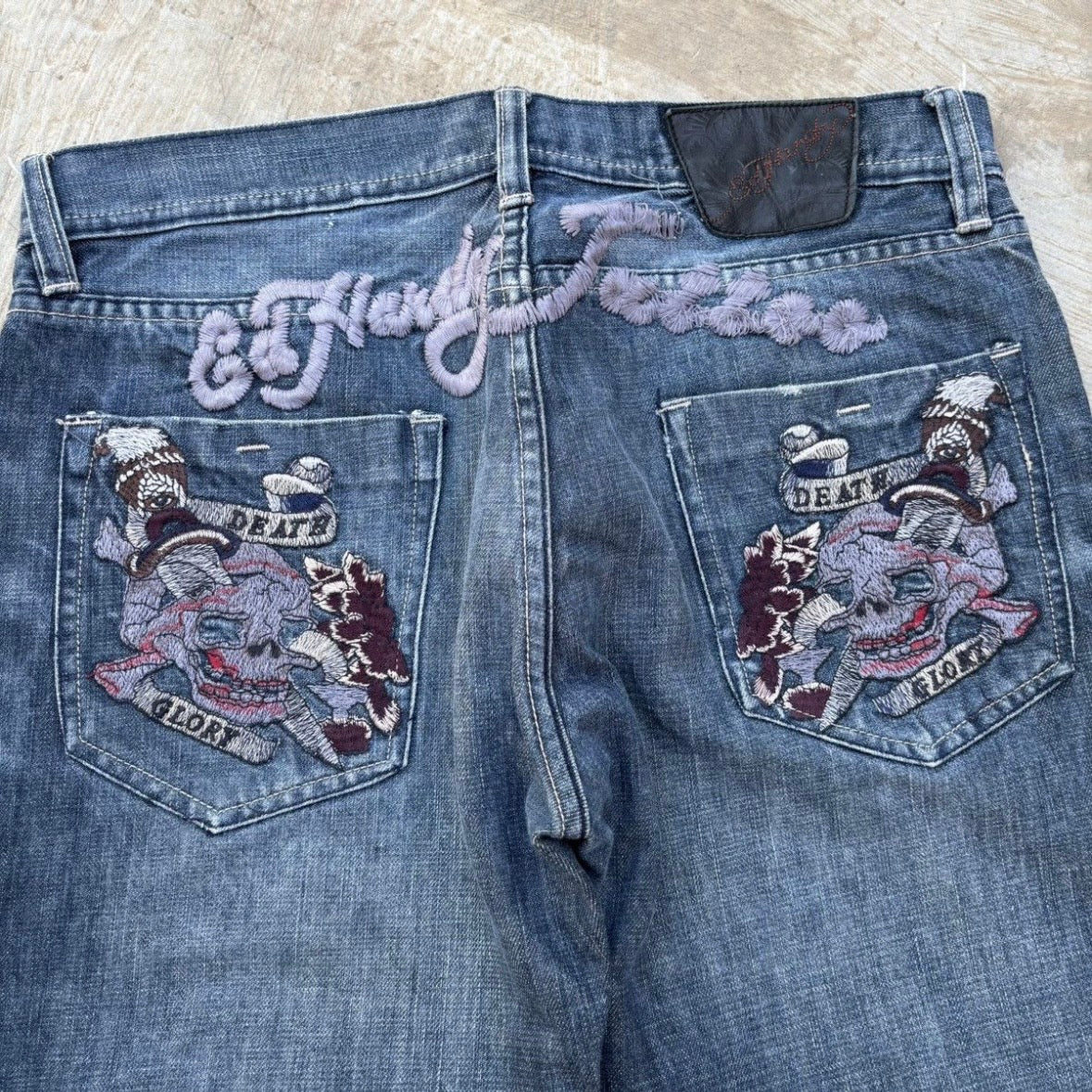 Vintage 00s Edhardy Skull Jeans 32