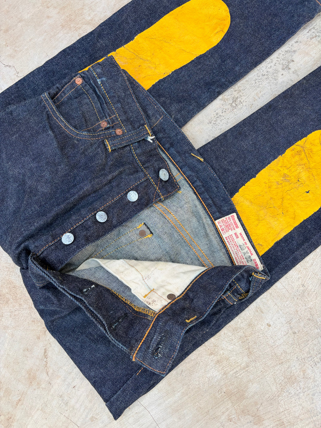 Vintage 00s Evisu Selvedge Denim Jeans Yellow Diacock 30