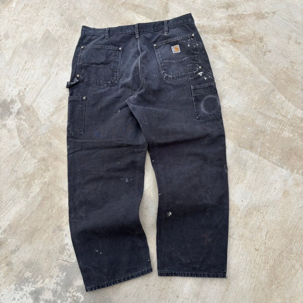 Vintage 00s Carhartt Double Knee Pant B01 BLK 38