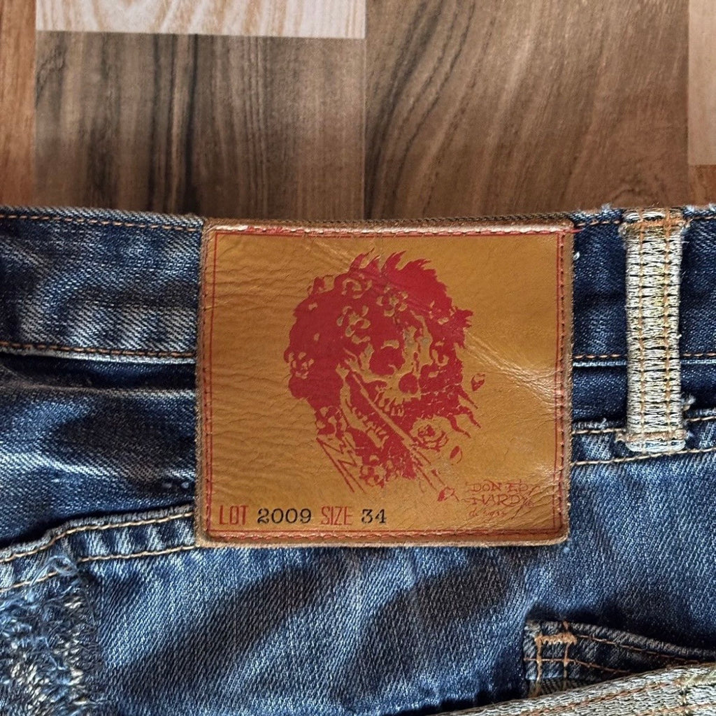 Crazy Edhardy Y2K Skull Jeans 34