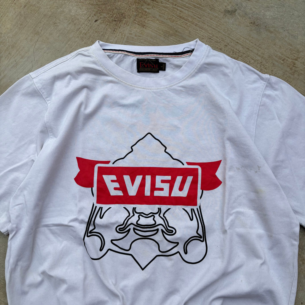 Vintage 00s Evisu GodHead Tee Selvedge M/L