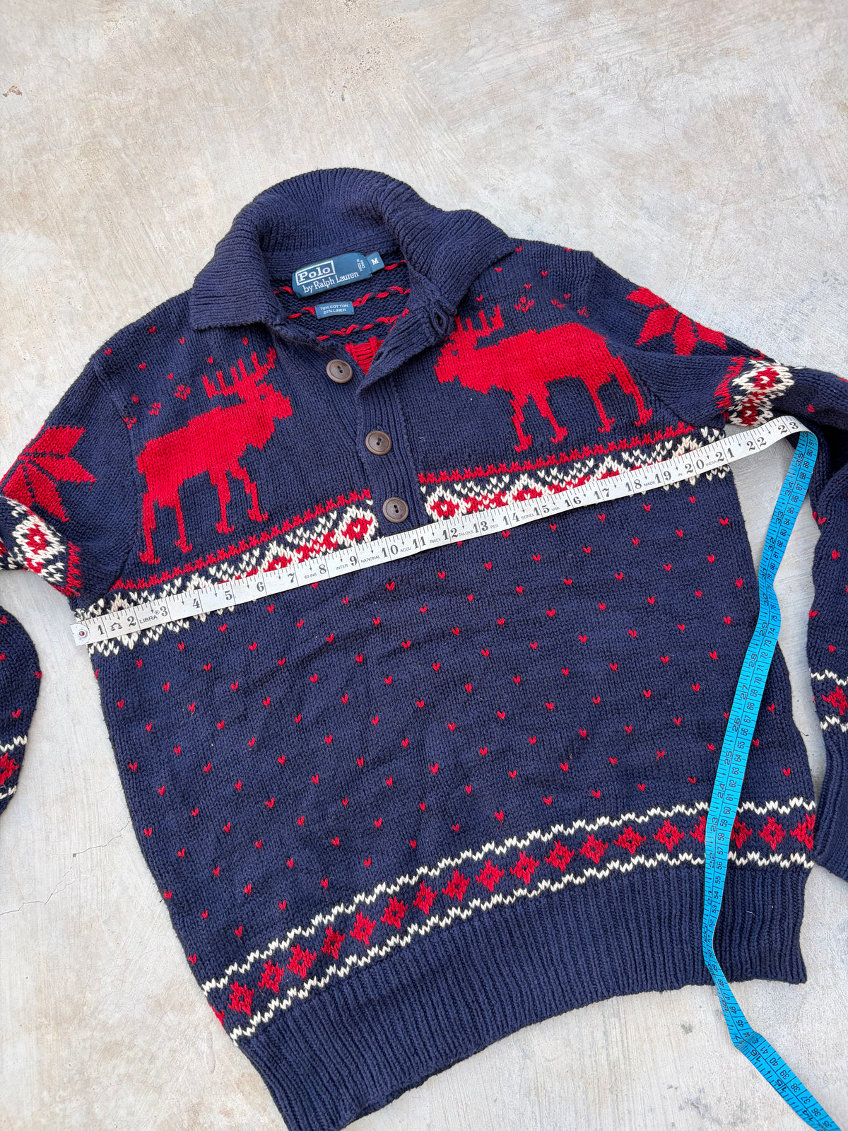 Vintage Polo Ralph Lauren Reindeer Knit Sweater M
