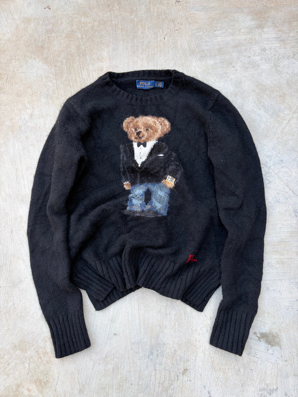 Vintage Polo Ralph Lauren Polo Bear Tuxedo Sweater S