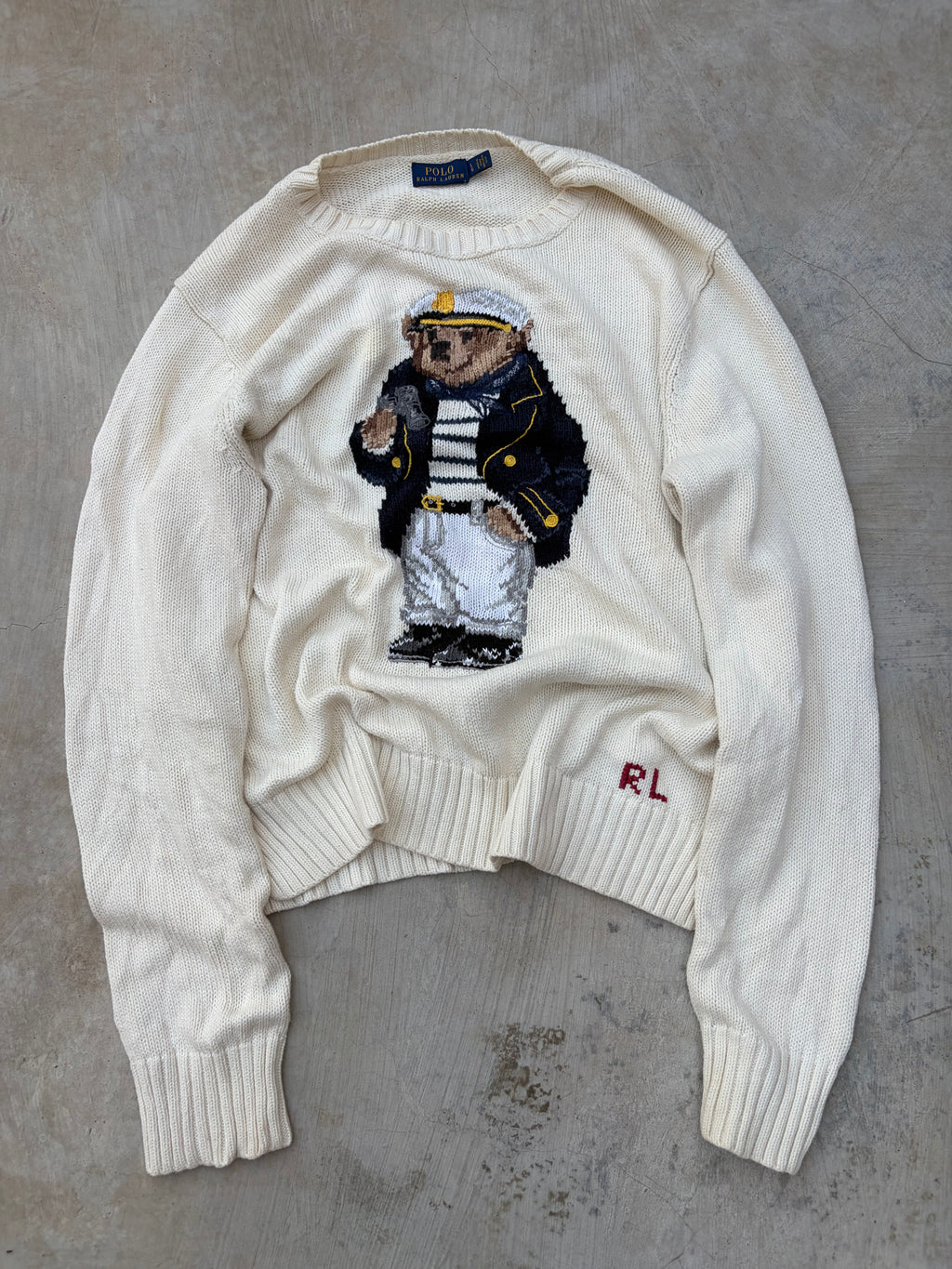 Vintage Polo Ralph Lauren Polo Bear Sailor Sweater M/L