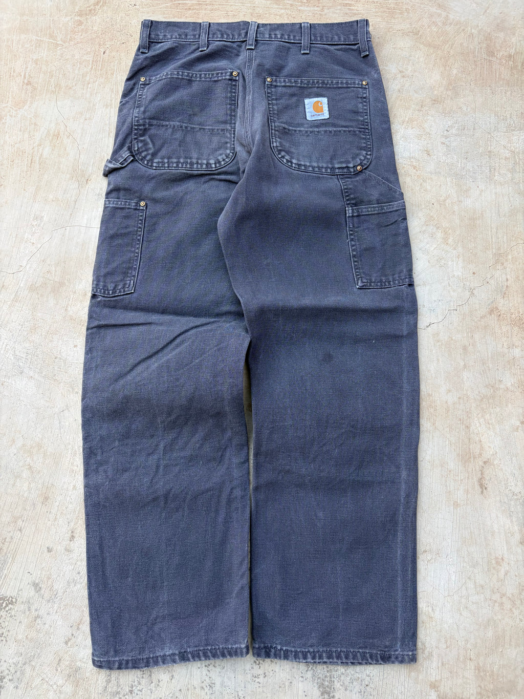 Vintage 90s Carhartt B01 GRP Double Knee Pant Grey Fade 31