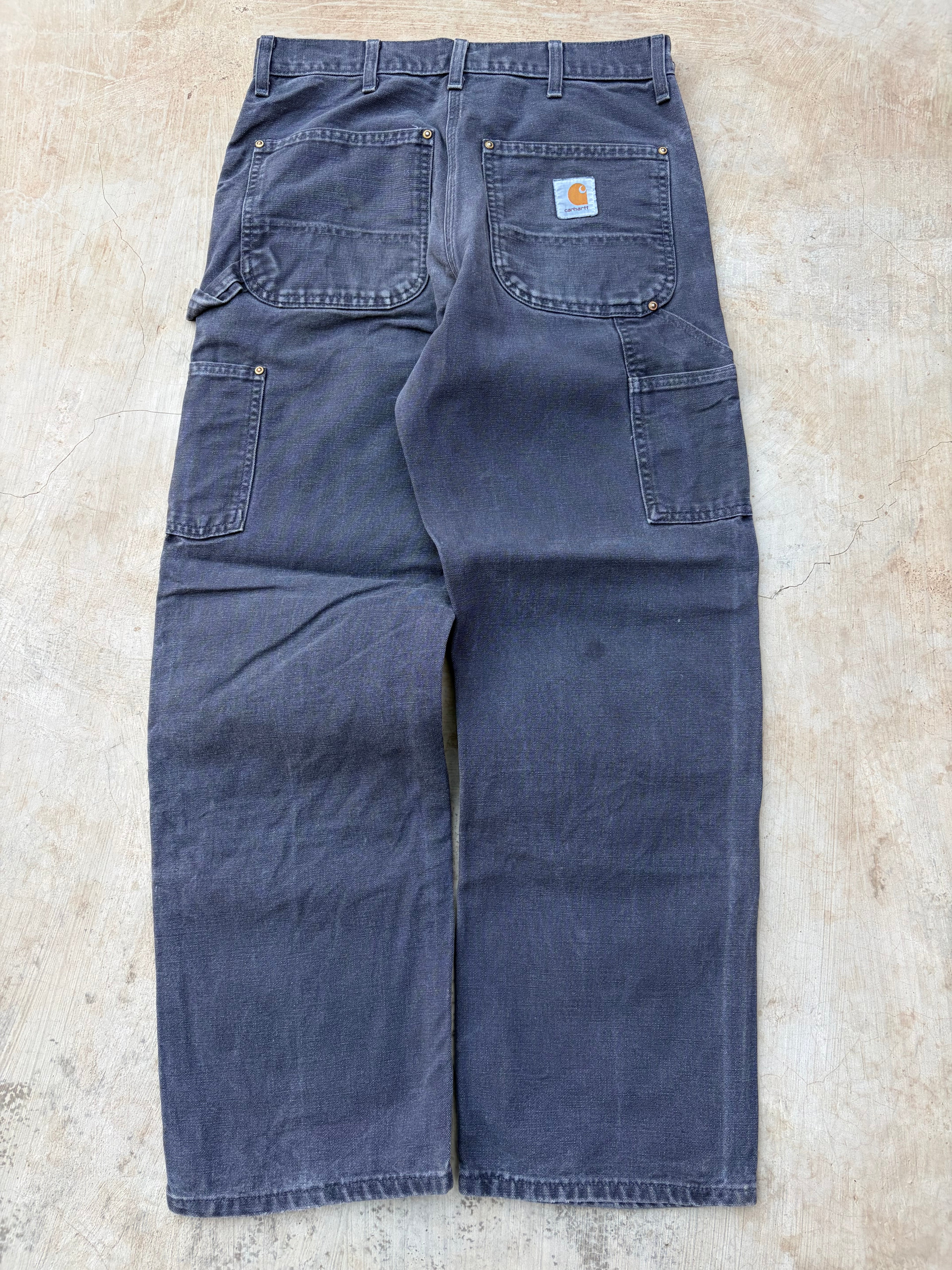 Vintage 90s Carhartt B01 GRP Double Knee Pant Grey Fade 31
