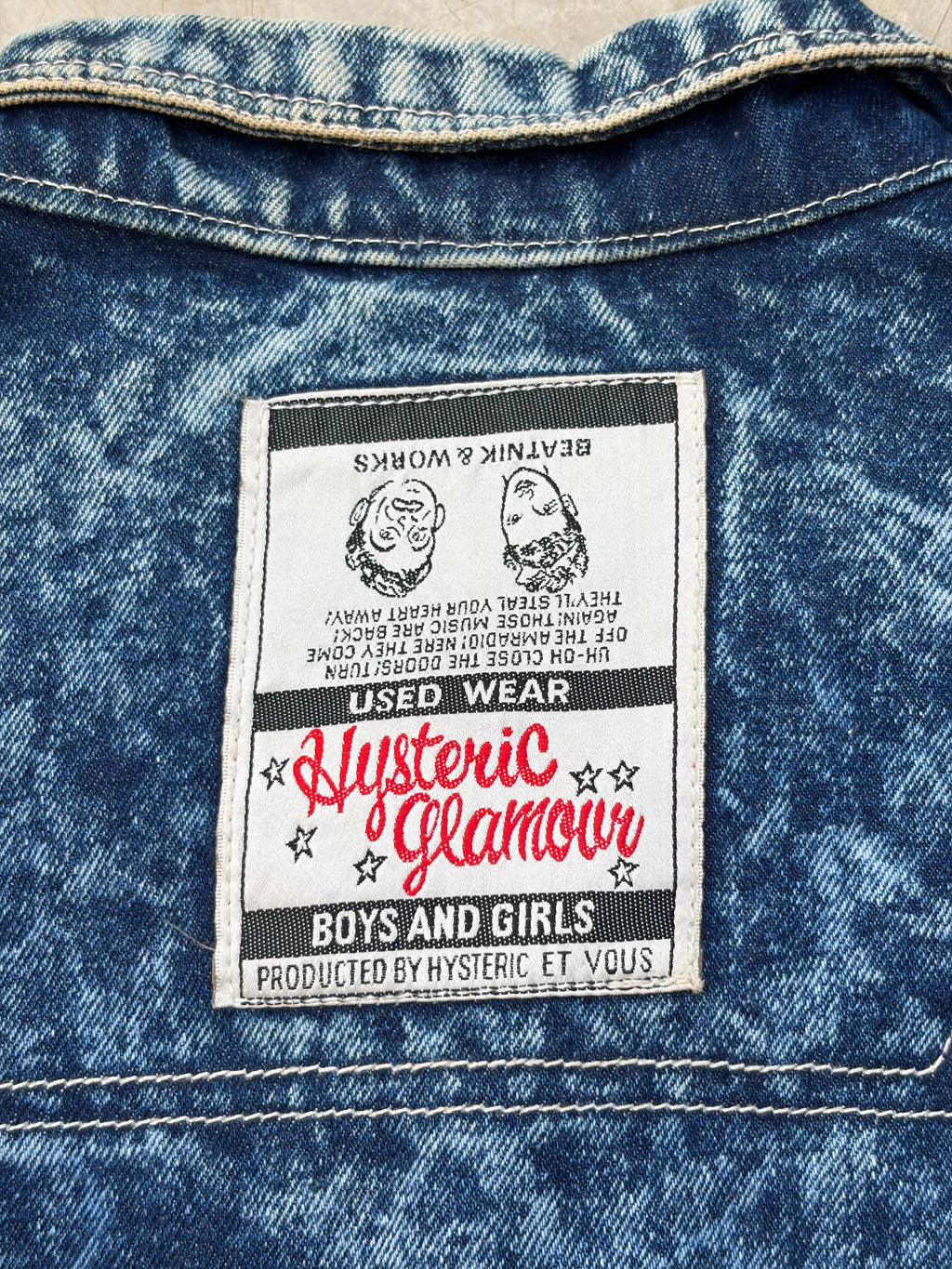 Vintage 80s Hysteric Glamour Y2K Punk Denim Trucker M