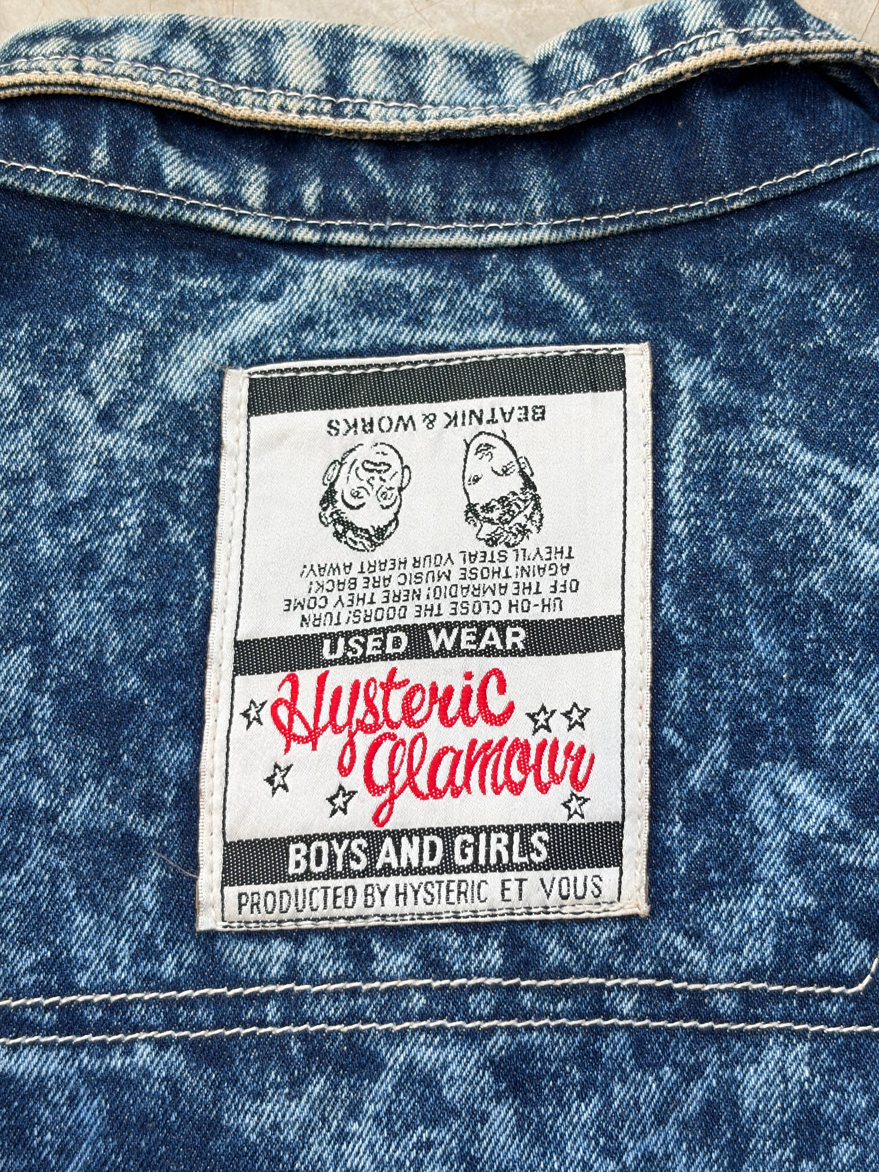 Vintage 80s Hysteric Glamour Y2K Punk Denim Trucker M