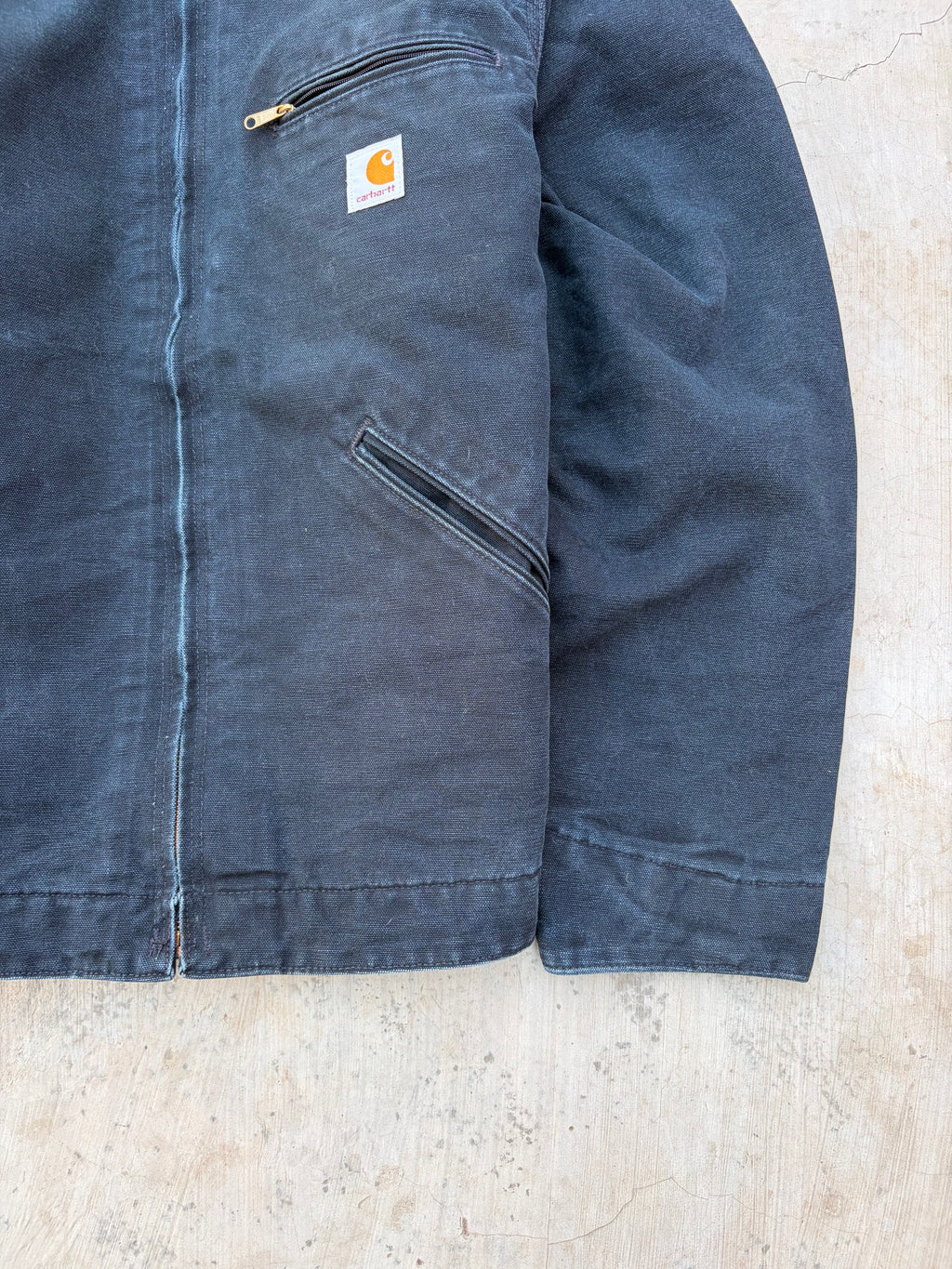 Vintage Sunfaded Carhartt Detroit Jacket EJ001 BLK L