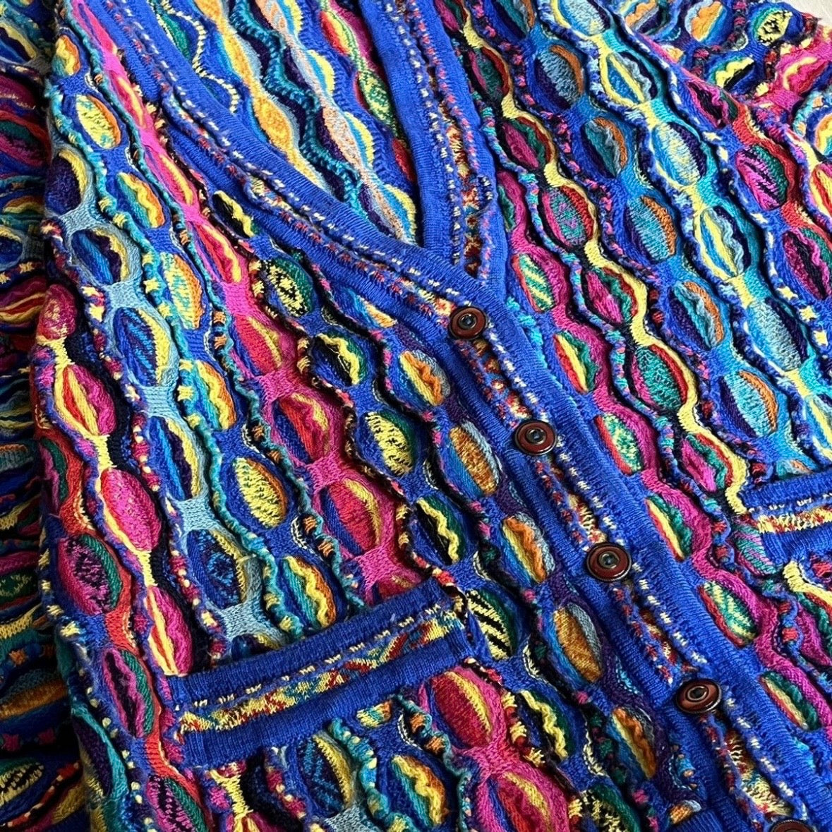 Vintage 90s Coogi 3D Cardigan Knit M
