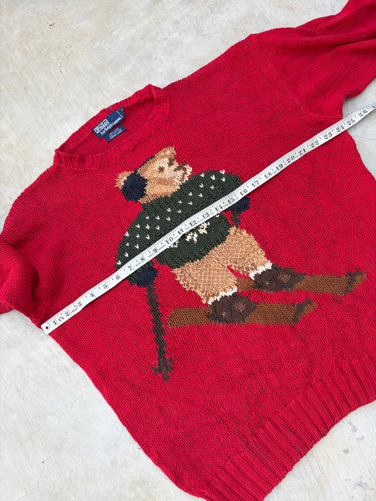 Extremely Rare 1992 Vintage Polo Ralph Lauren Ski Bear Sweater – Hand Knit M/L