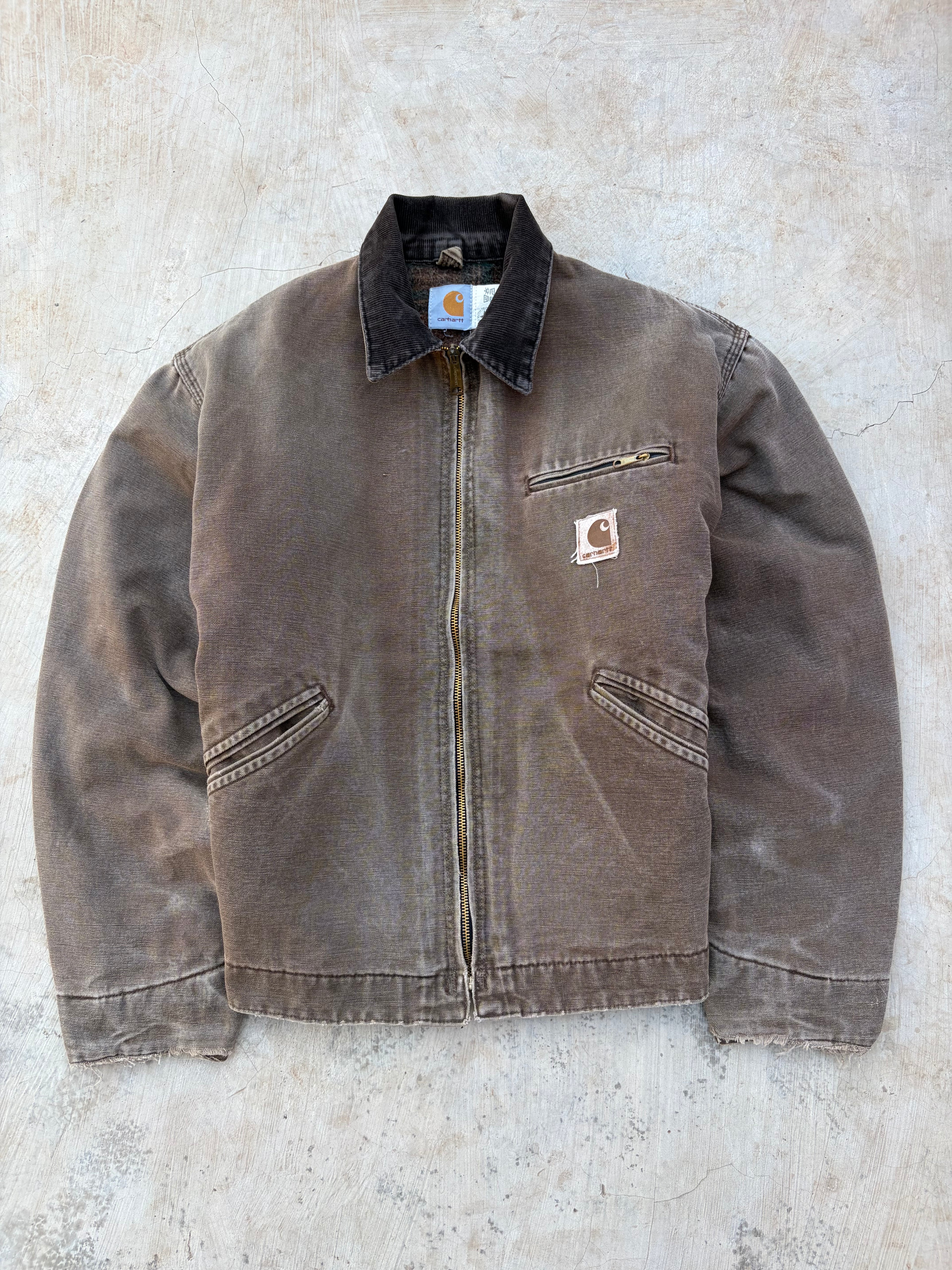 1998 Sunfaded Carhartt Detroit Jacket J43 CHT L