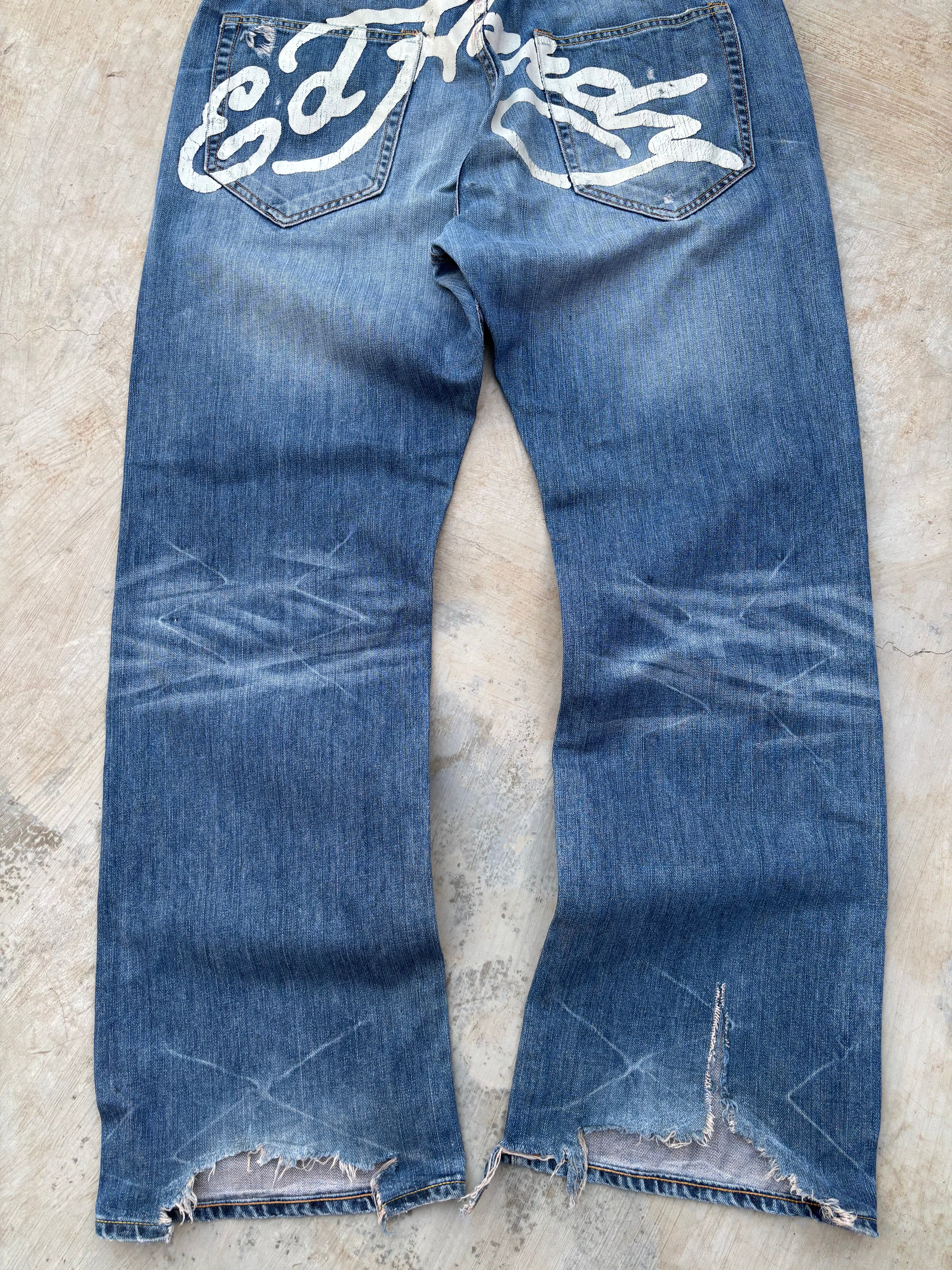 Vintage 00s Edhardy Bootcut Spellout Pant 38