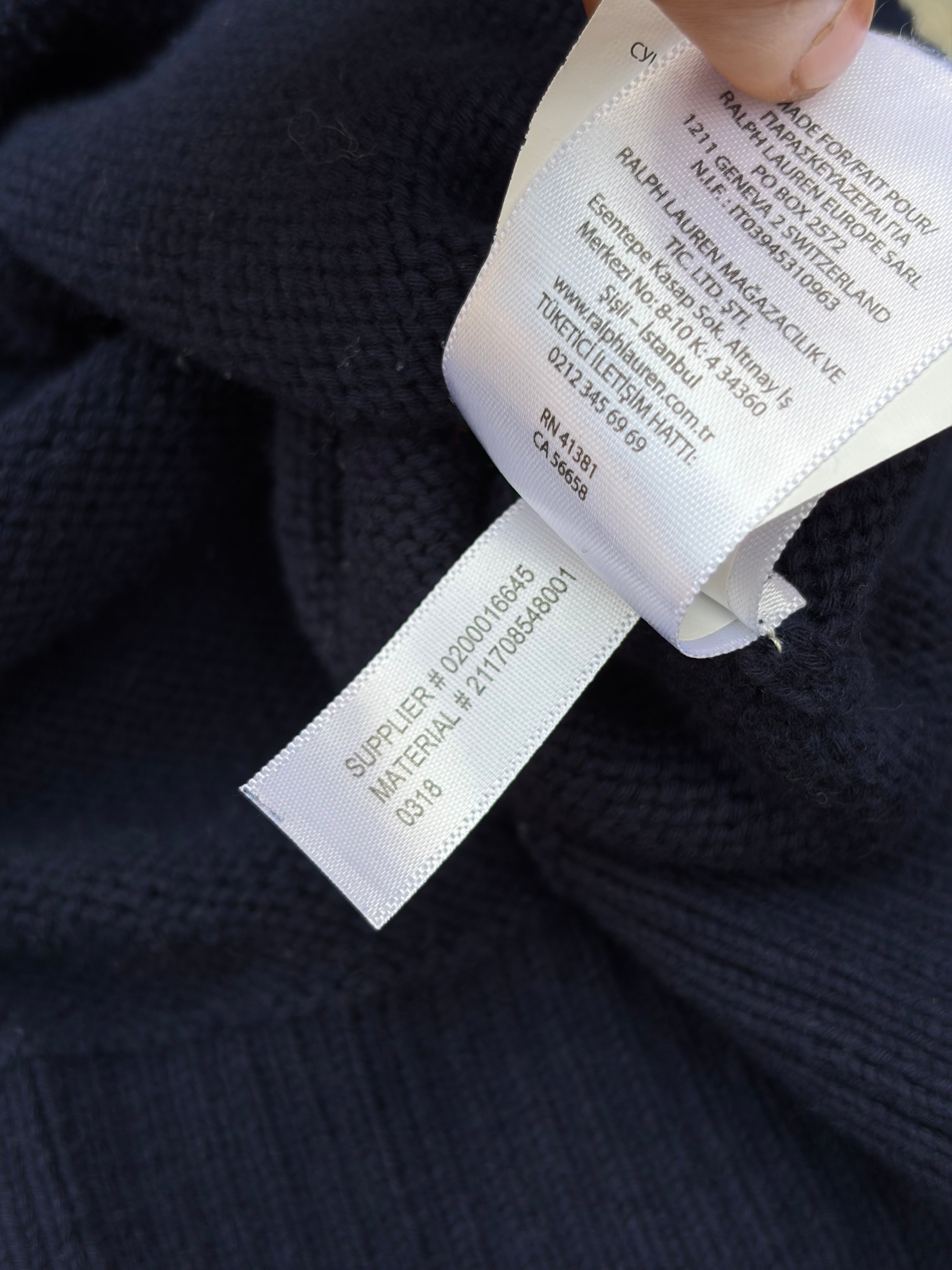 Vintage 00s Polo Ralph Lauren Nautical rolled neck knit sweater M