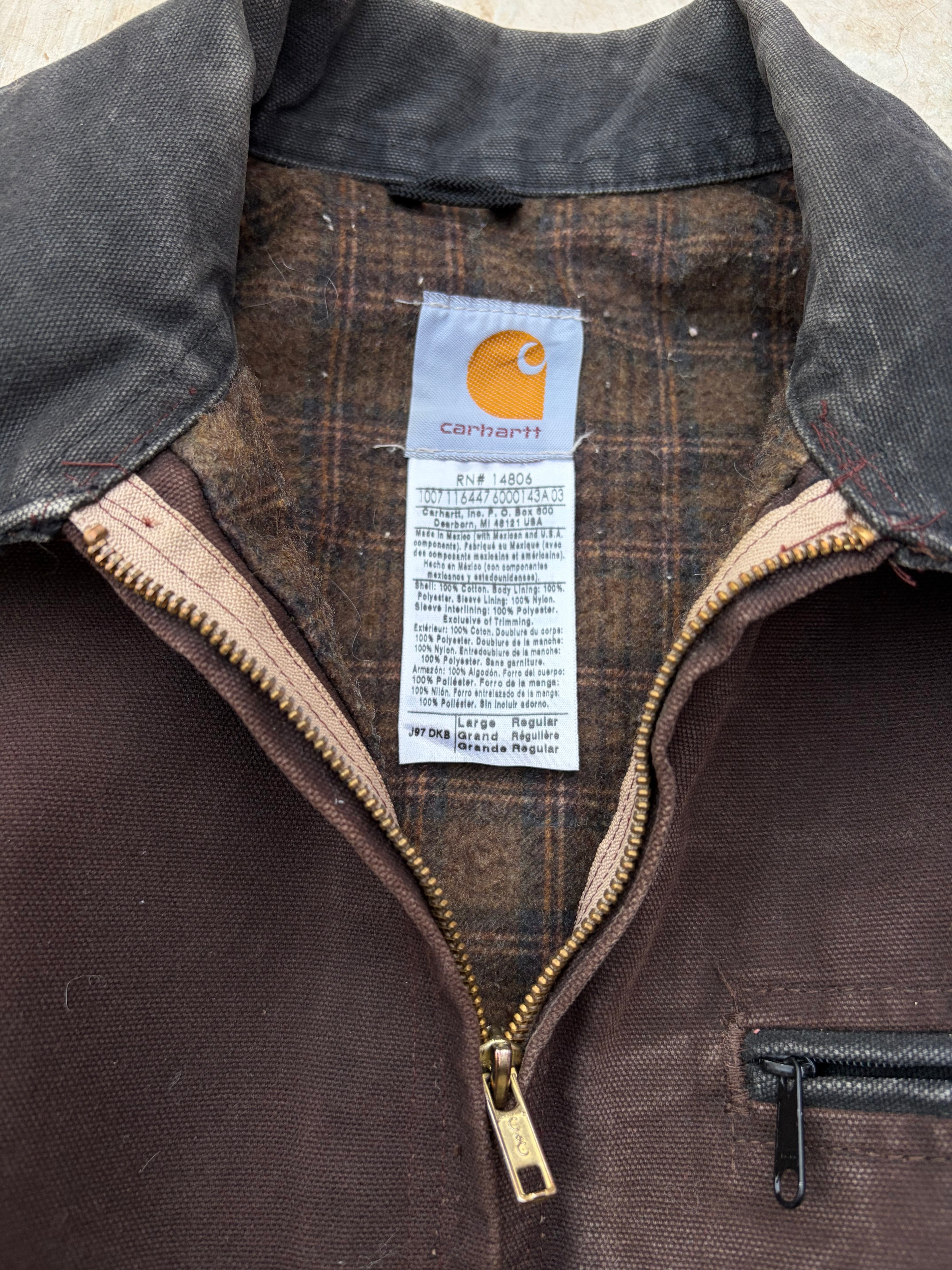 Vintage 00s Carhartt Detroit Jacket J97 DKB M/L