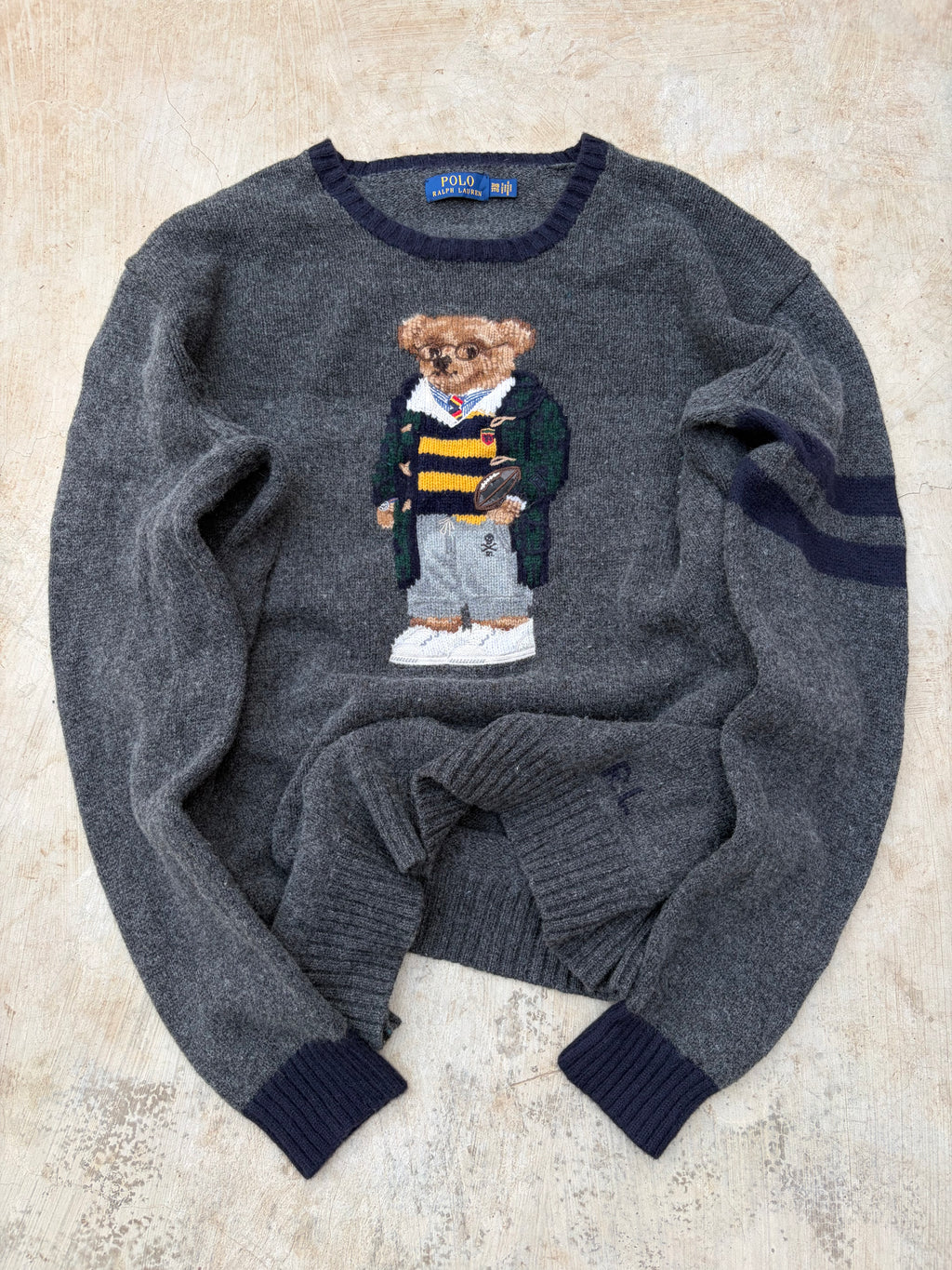 Vintage 00s Polo Ralph Lauren Mascot Knit Sweater 2XL