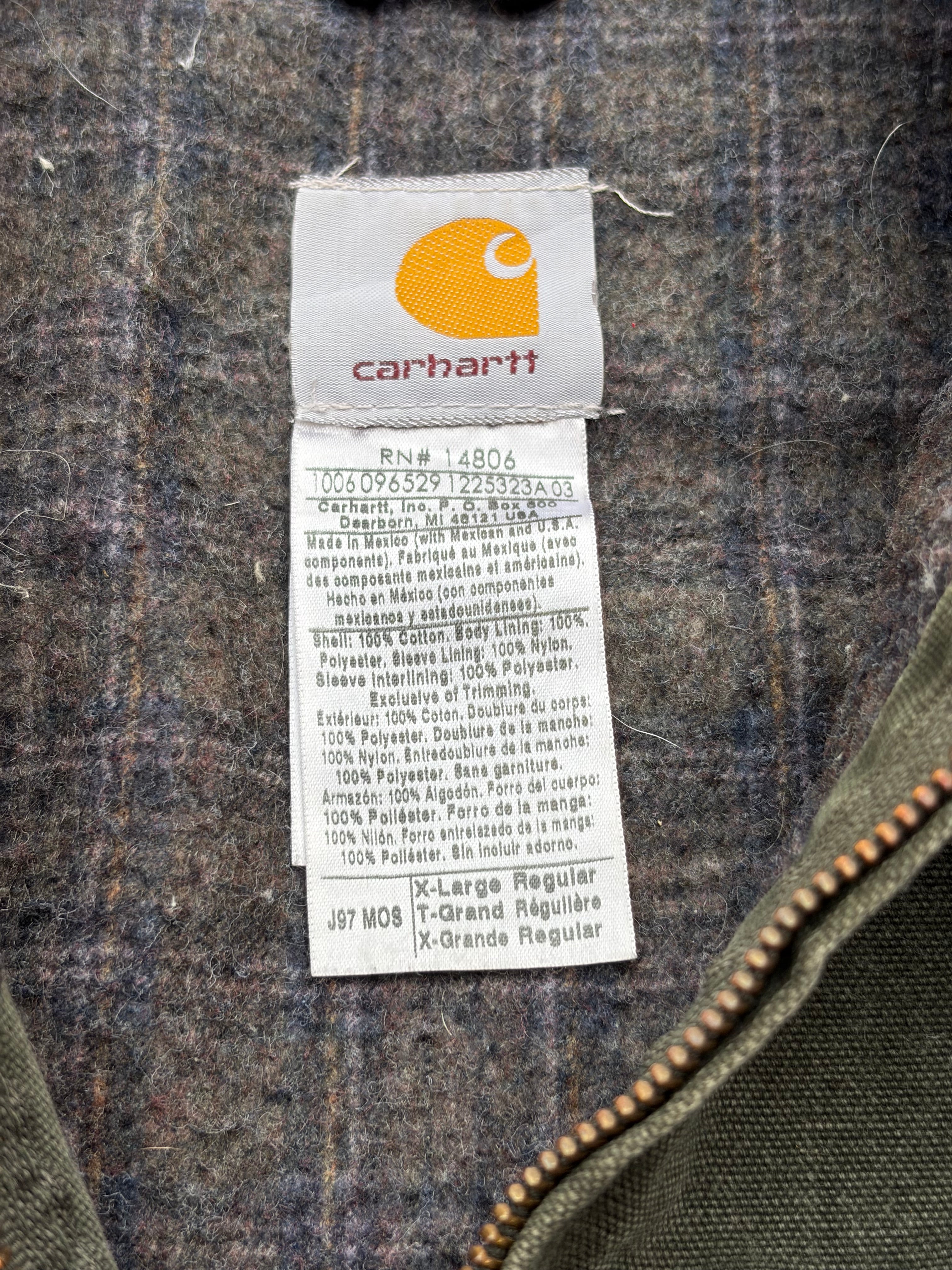 Vintage 00s Carhartt Detroit Jacket J97 MOS XL