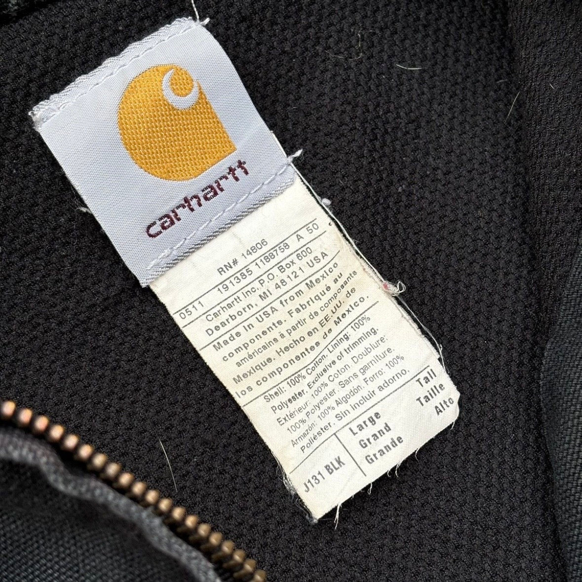 Vintage 00s Carhartt Active Jacket BLK L