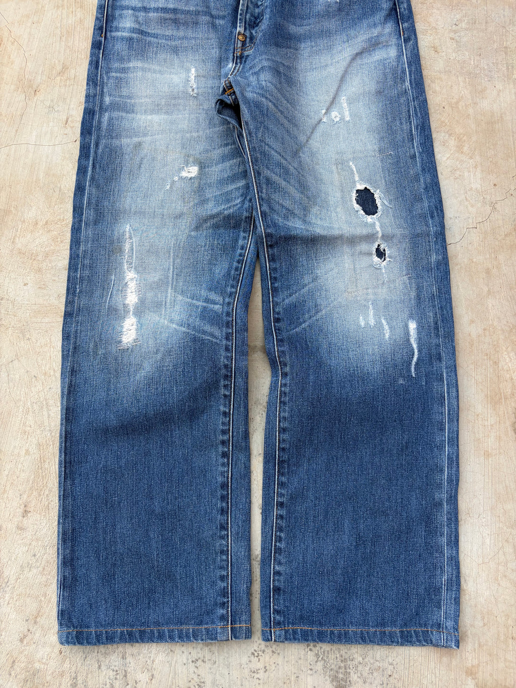 Vintage Levi’s 201 Denim Jeans Buckle Belt Straight Fit 30
