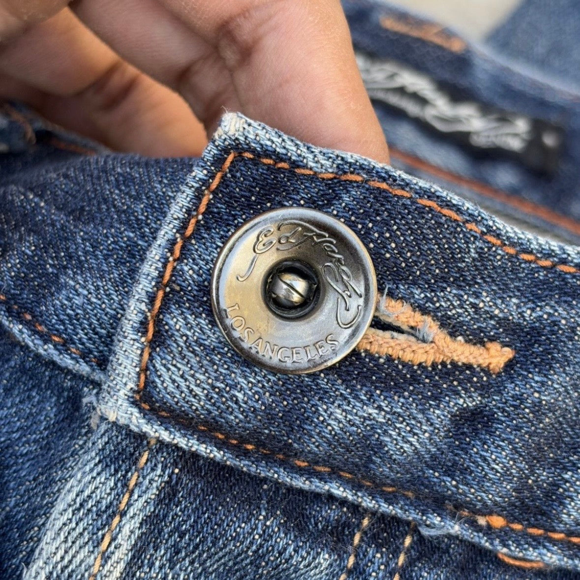 Vintage 00s Edhardy Skull Spellout Jeans 34