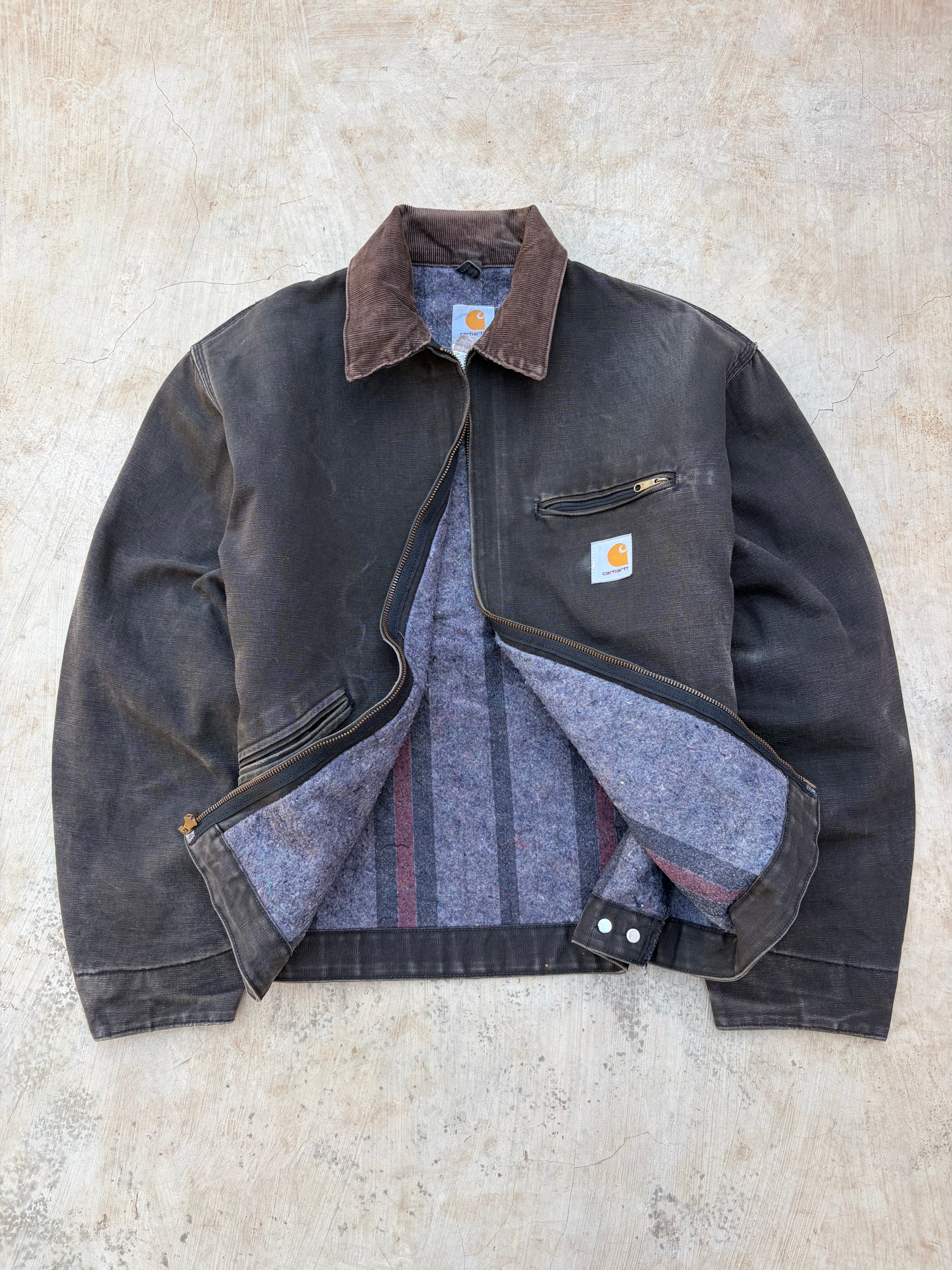 Vintage 00s Carhartt Sunfaded Detroit Jacket J01 BLK L