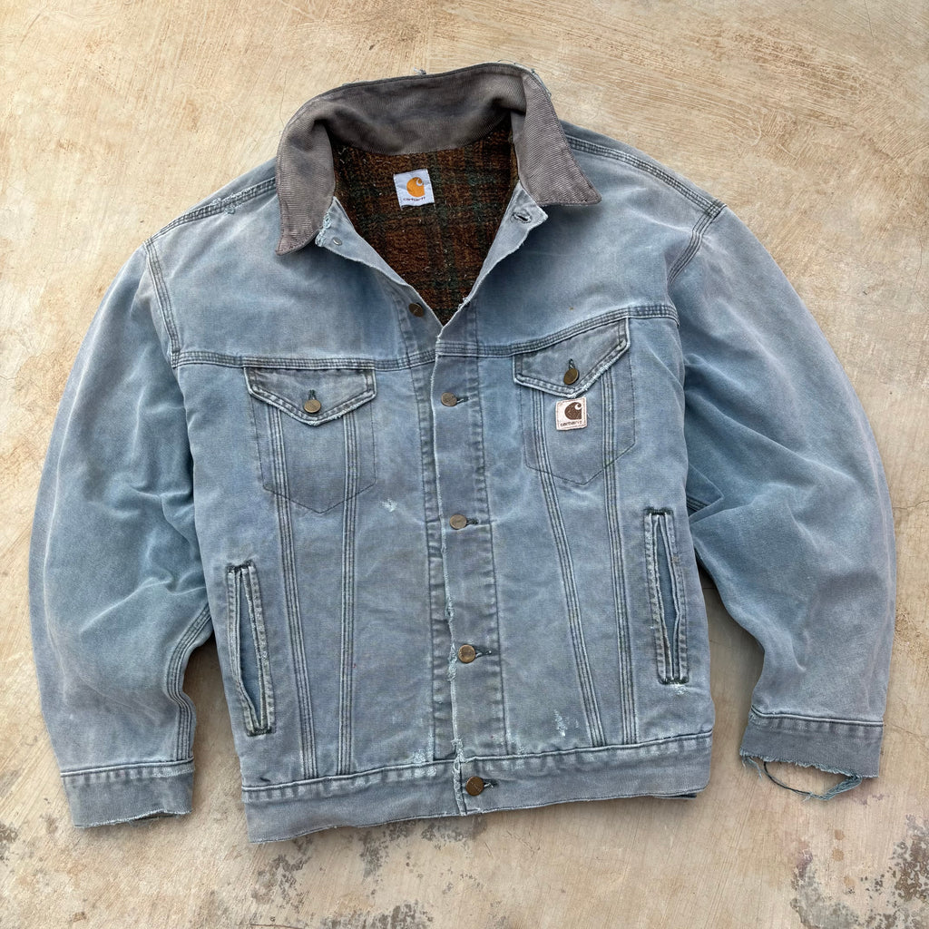 Vintage 90s Carhartt HTG Denim Trucker L/XL