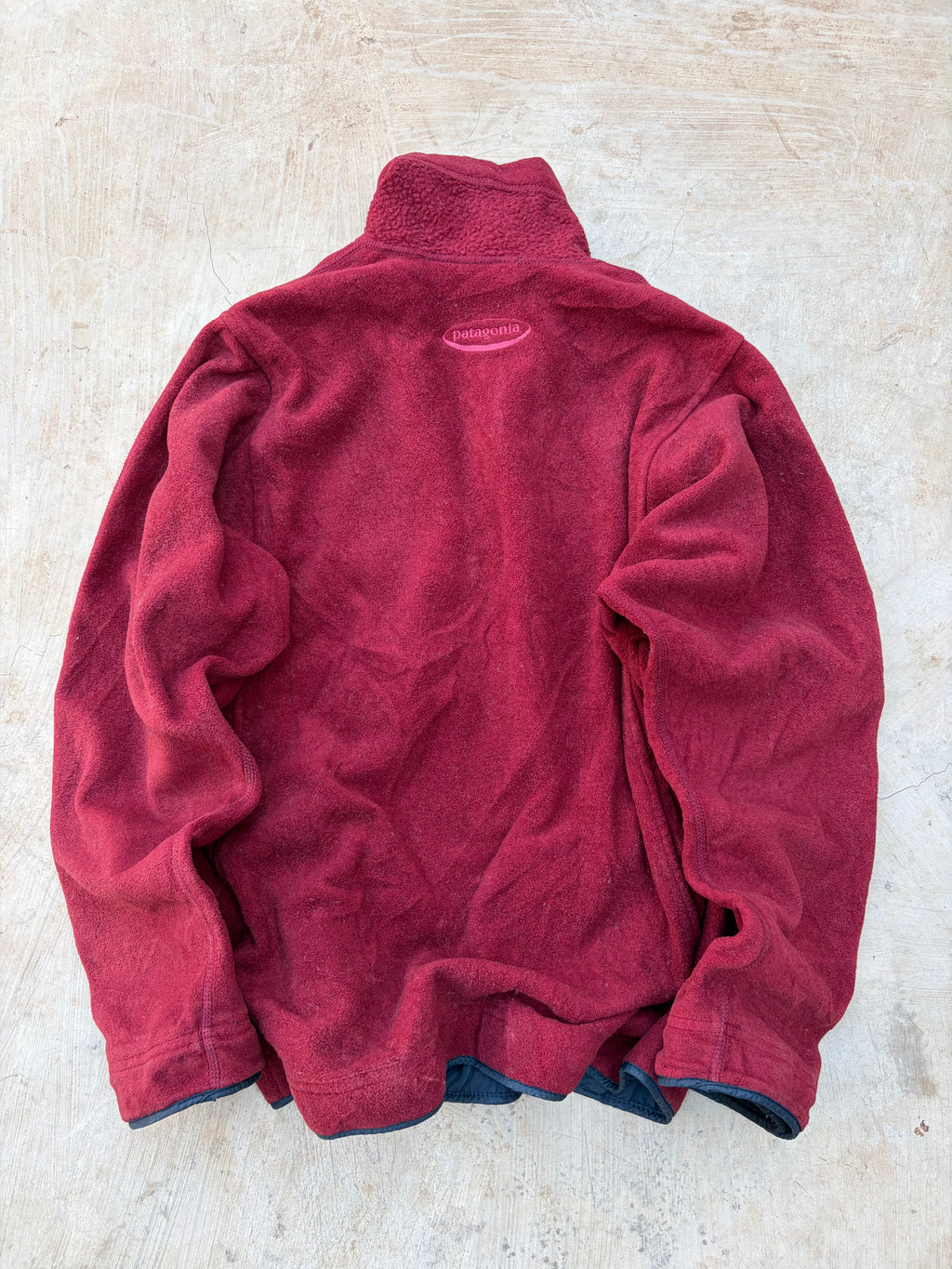 Patagonia Synchilla Fleece Pullover Made In USA Vintage Red 1/4 Zip M/L