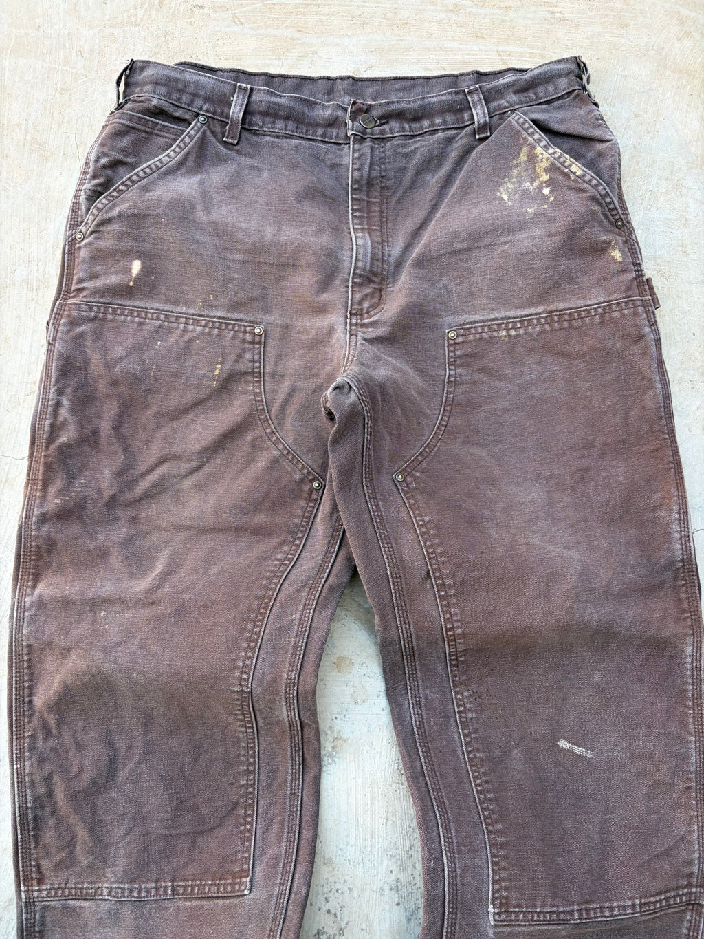 Vintage Carhartt Double Knee Carpenter Pants Brown Distressed Workwear 38x33.5