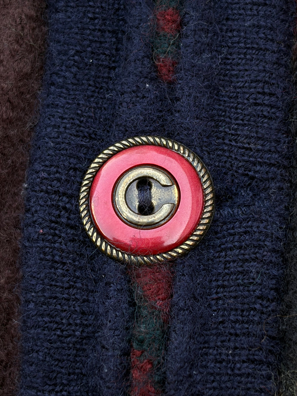 Vintage 90s COOGI Australia Pure New Wool Cardigan Size M